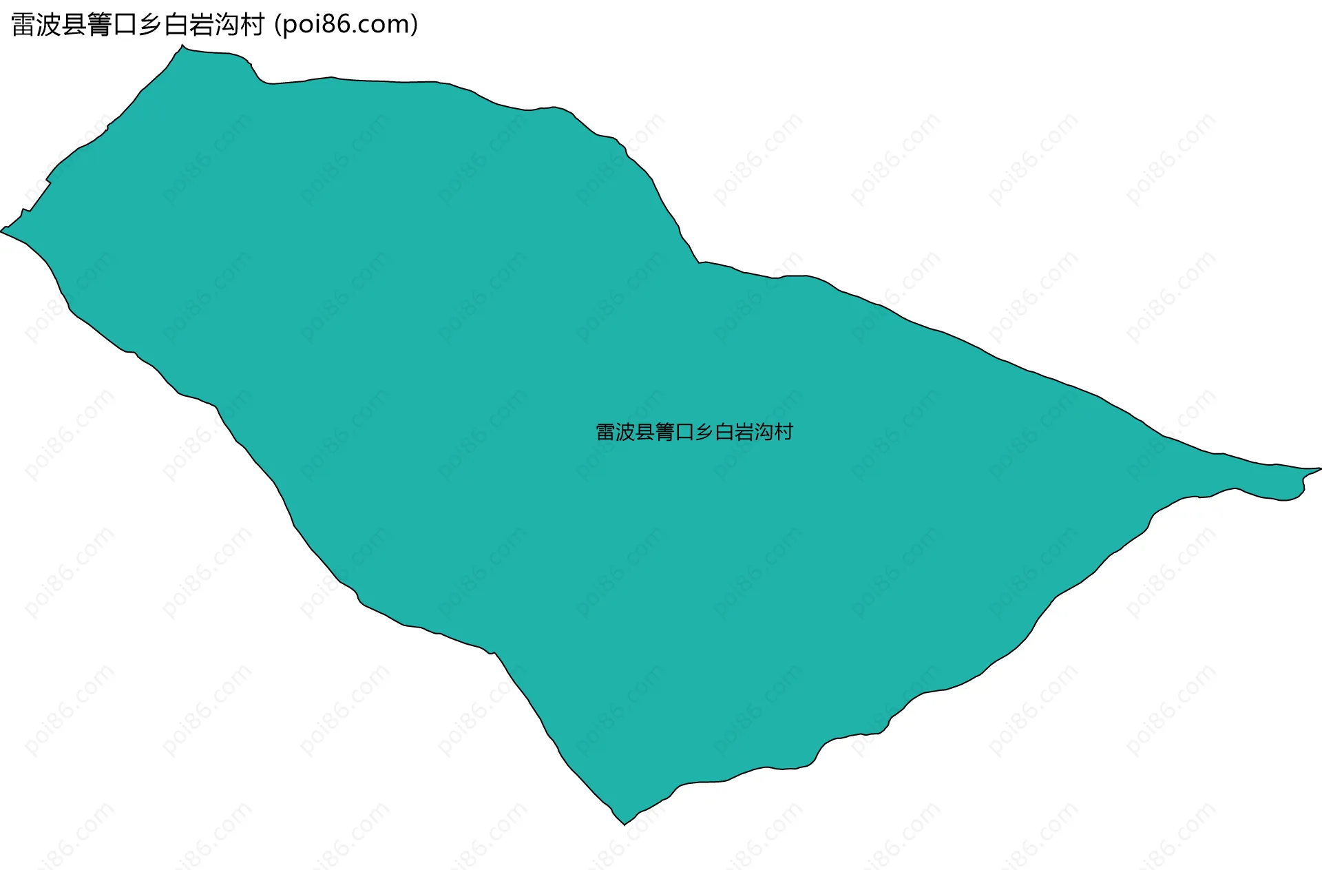 雷波县箐口乡白岩沟村边界地图