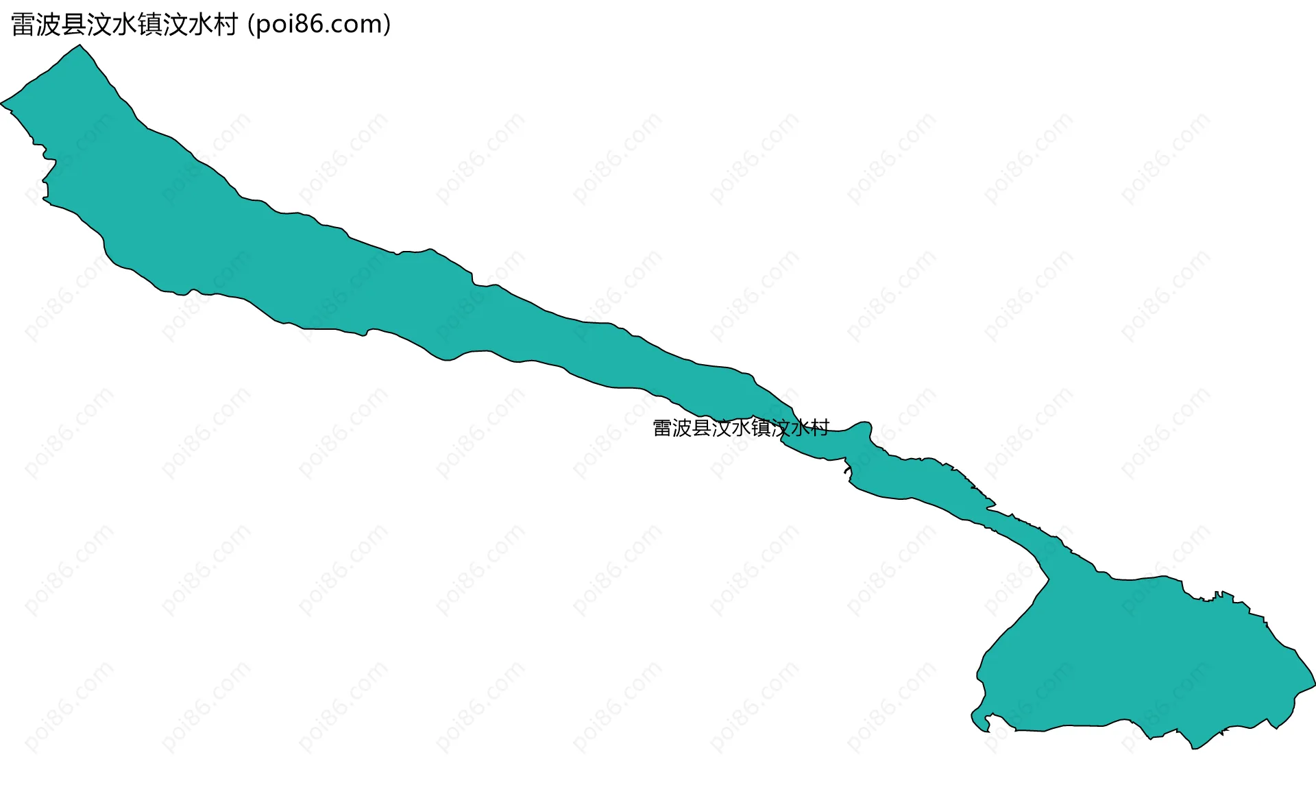 雷波县汶水镇汶水村边界地图