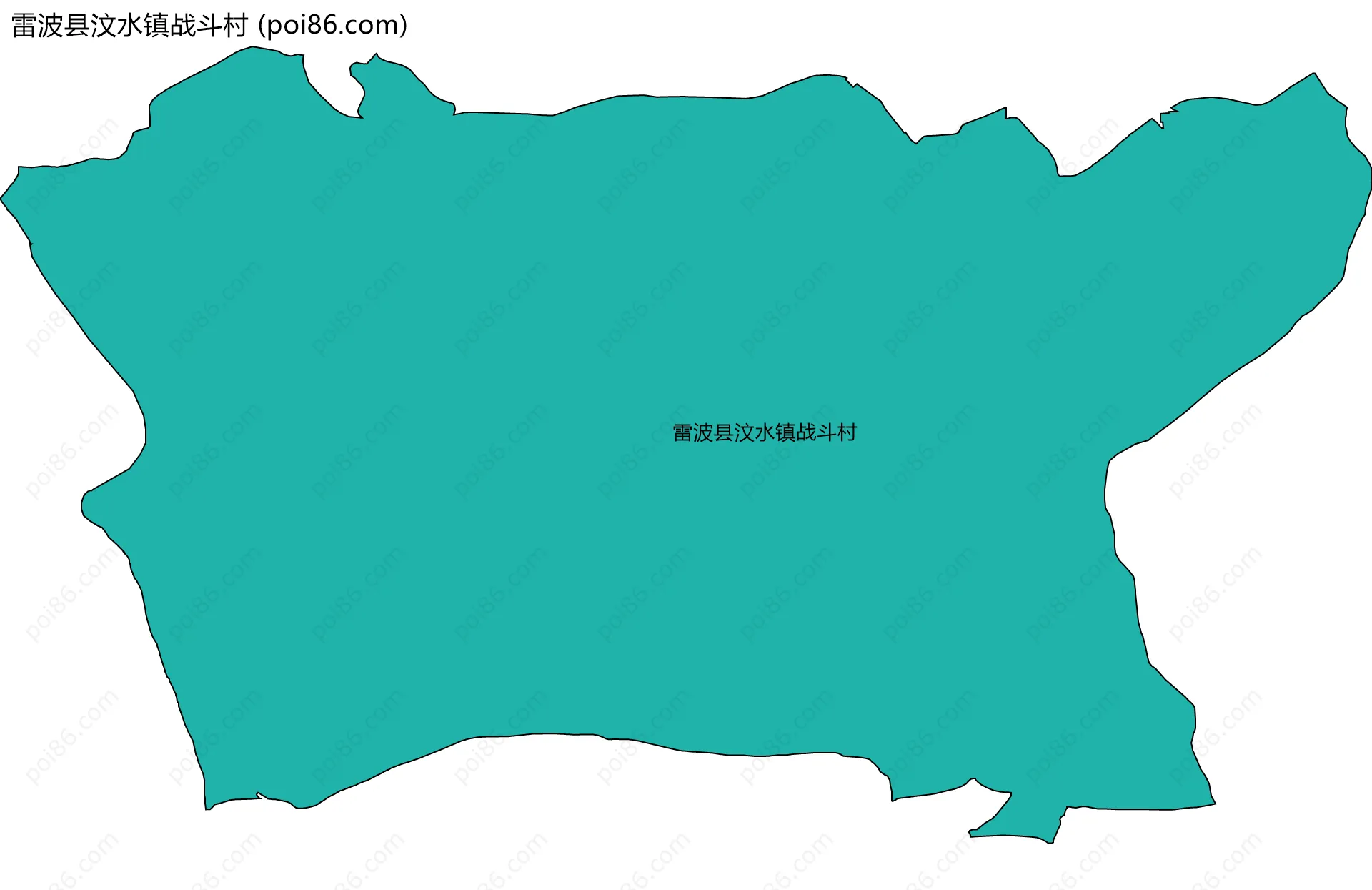 雷波县汶水镇战斗村边界地图