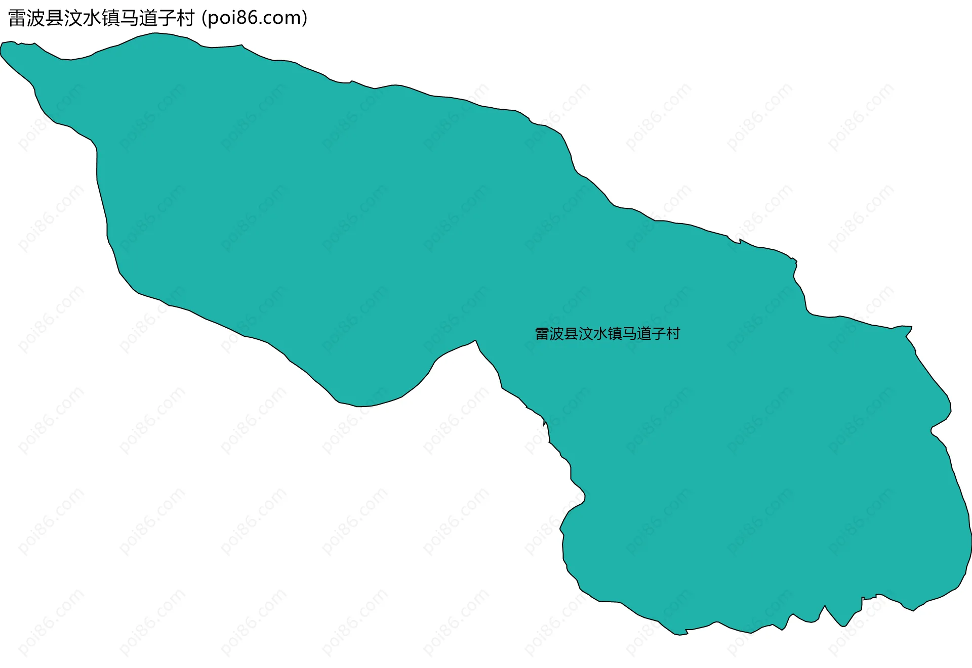 雷波县汶水镇马道子村边界地图