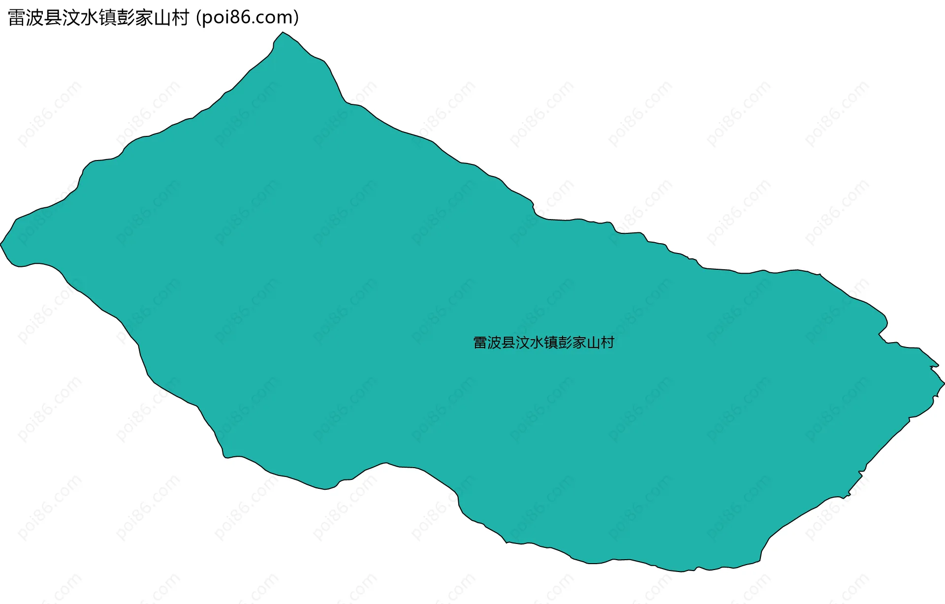 雷波县汶水镇彭家山村边界地图