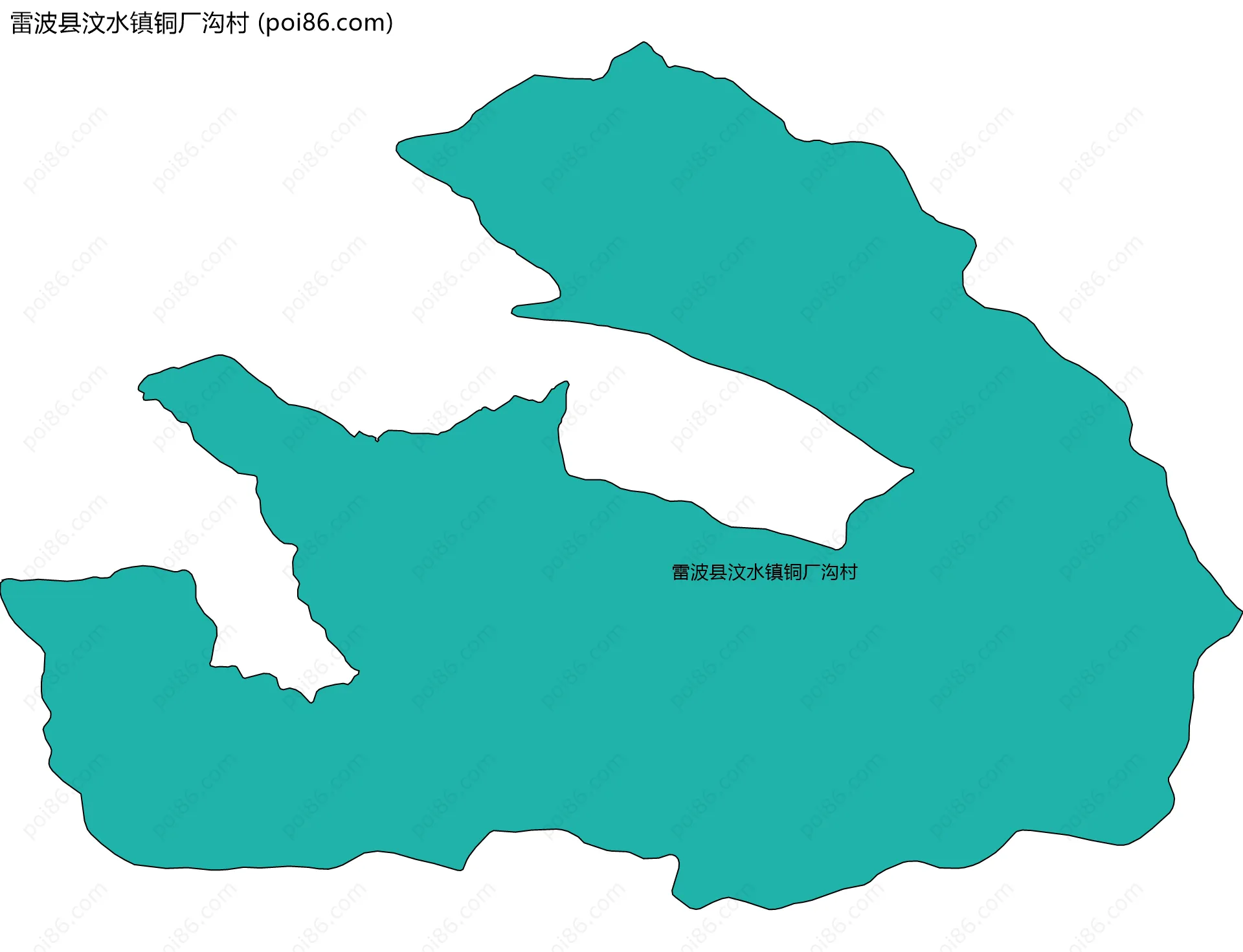 雷波县汶水镇铜厂沟村边界地图