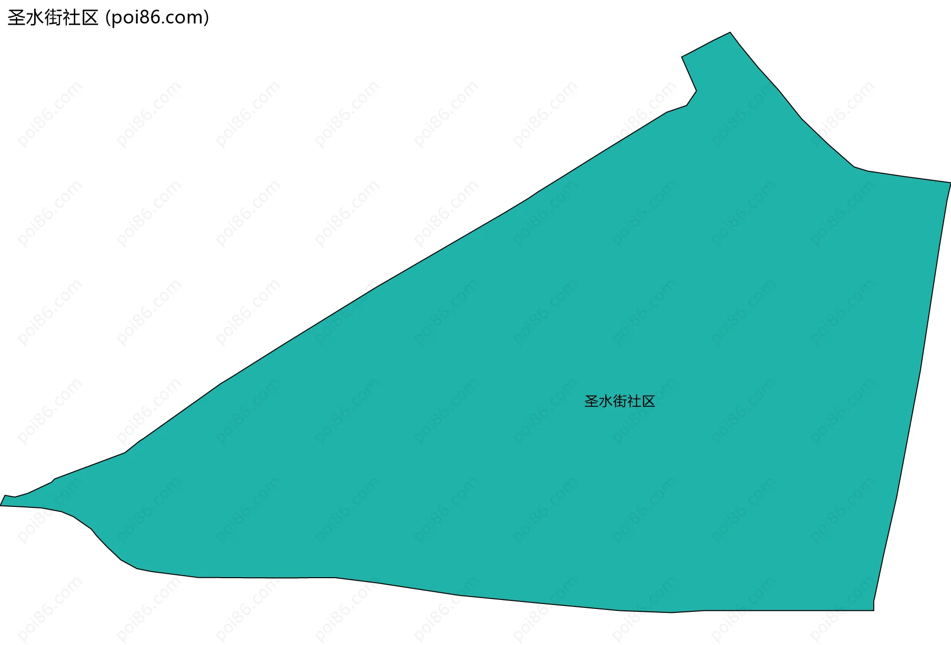 圣水街社区边界地图