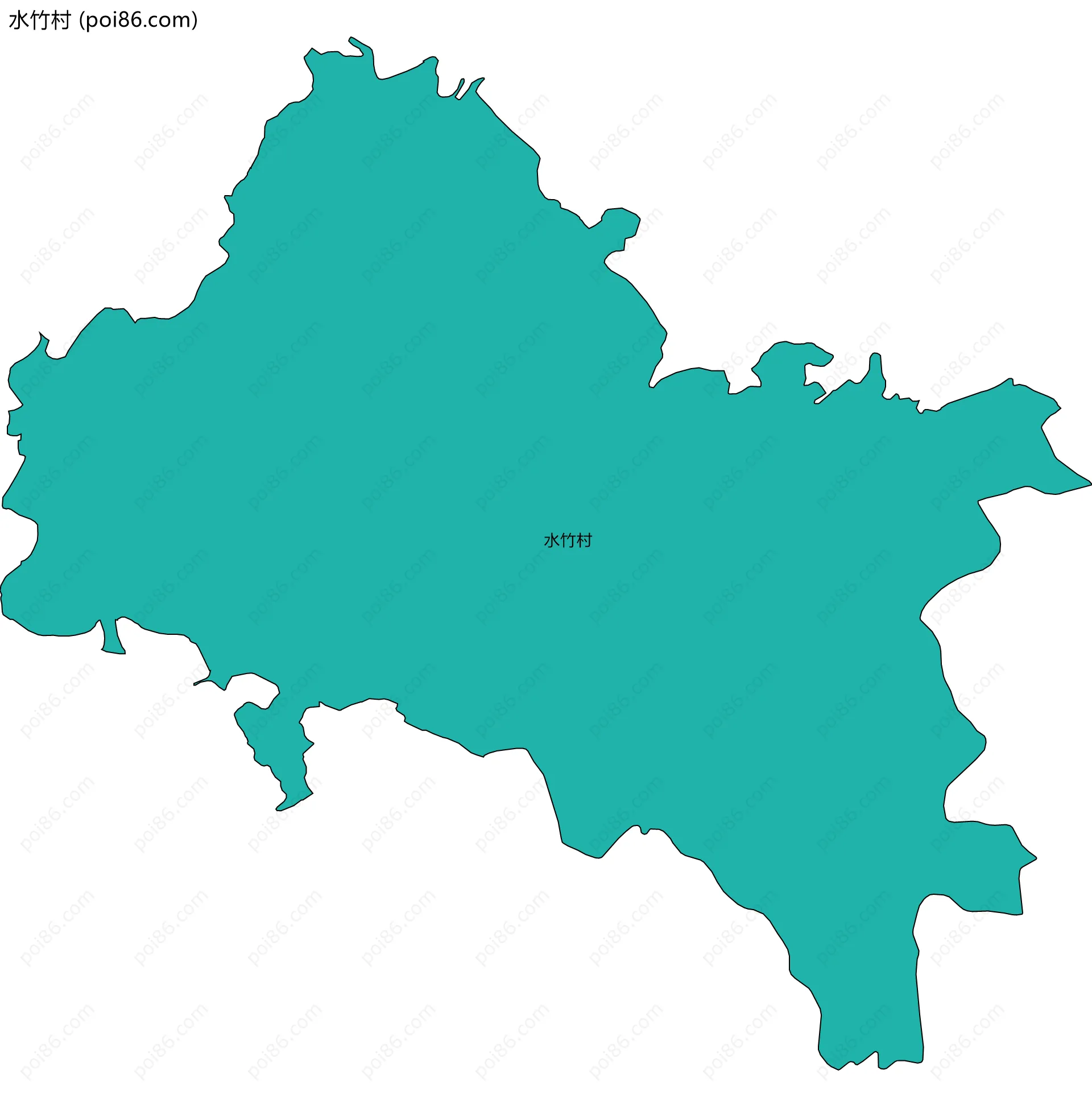 水竹村边界地图