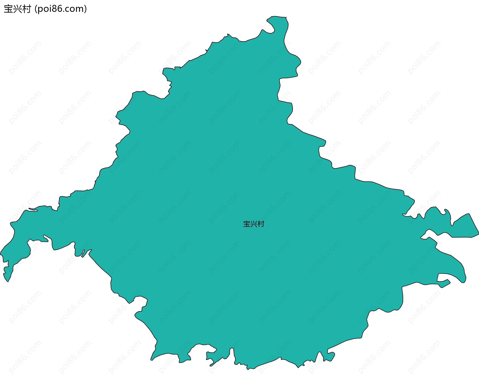宝兴村边界地图
