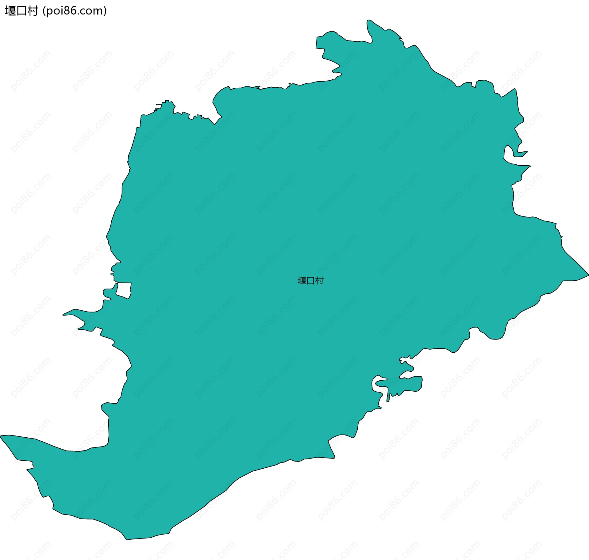 堰口村边界地图