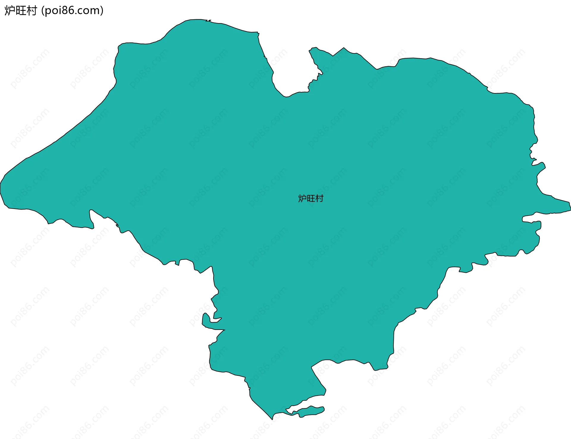 炉旺村边界地图