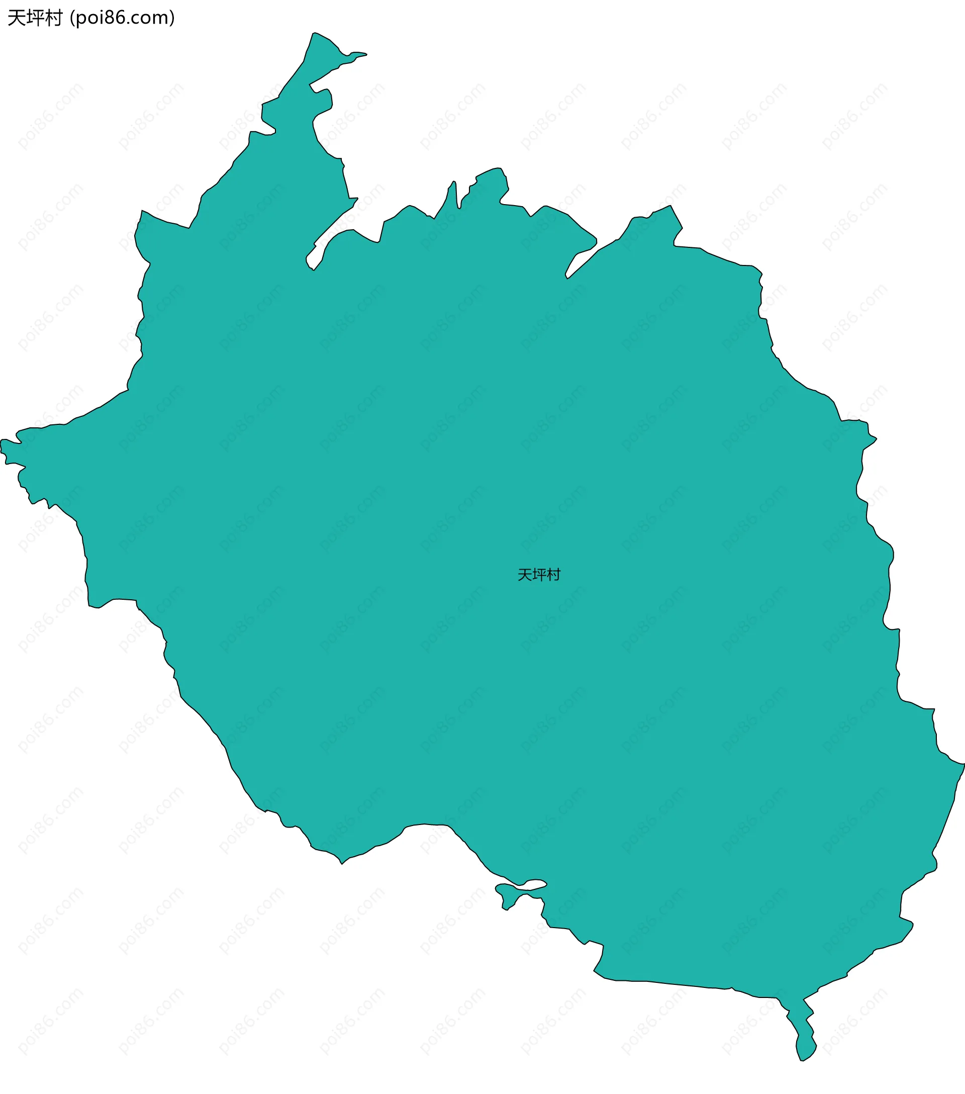 天坪村边界地图