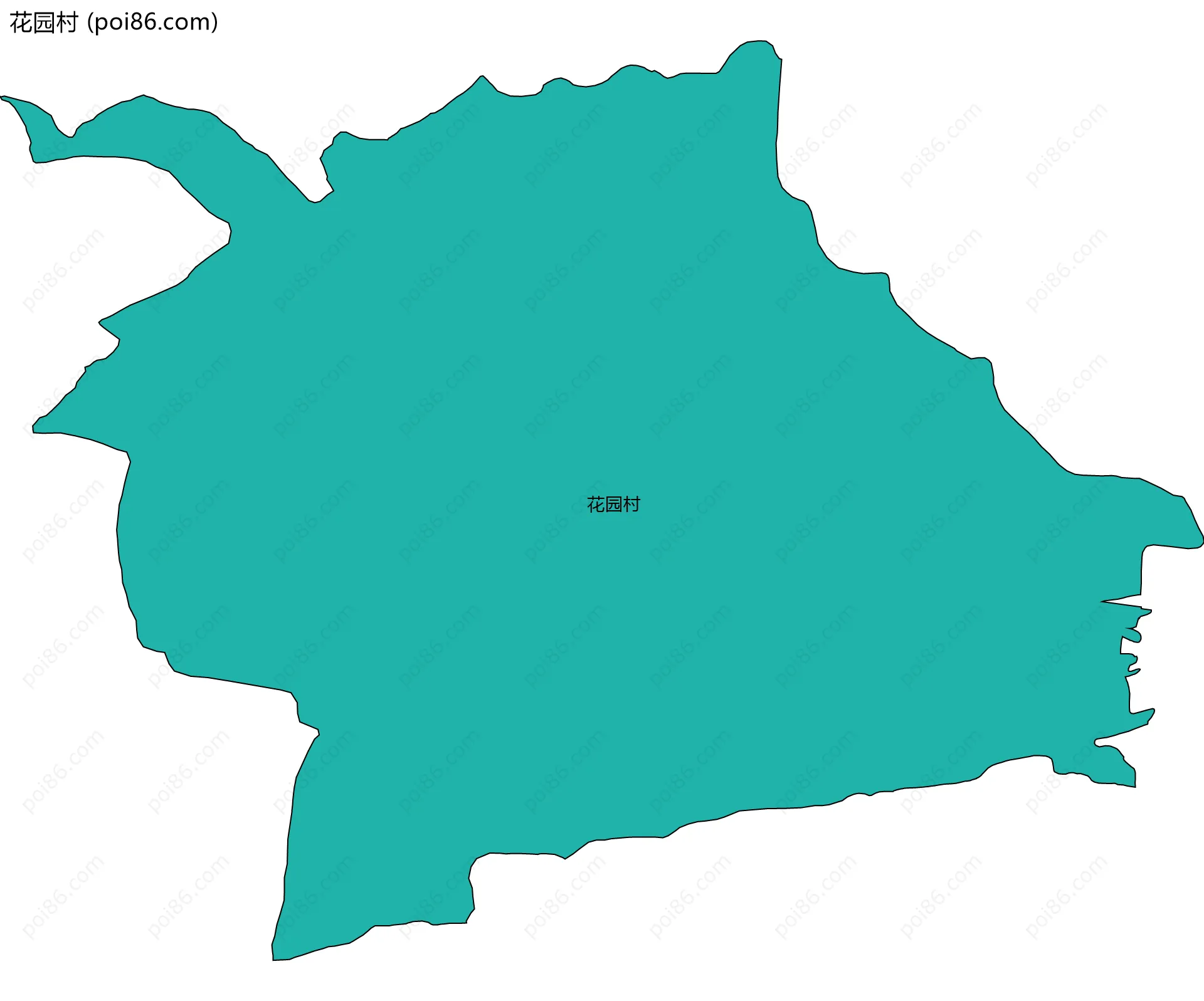 花园村边界地图