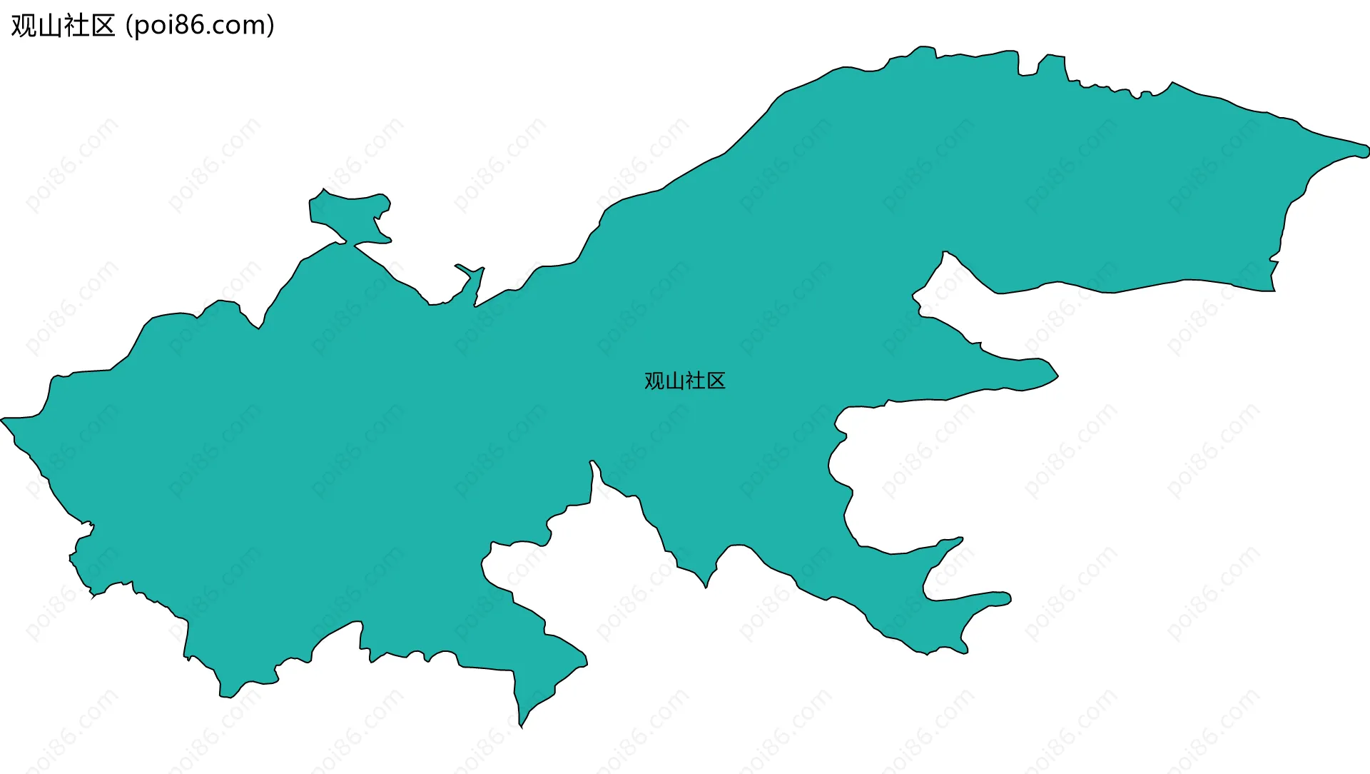 观山社区边界地图