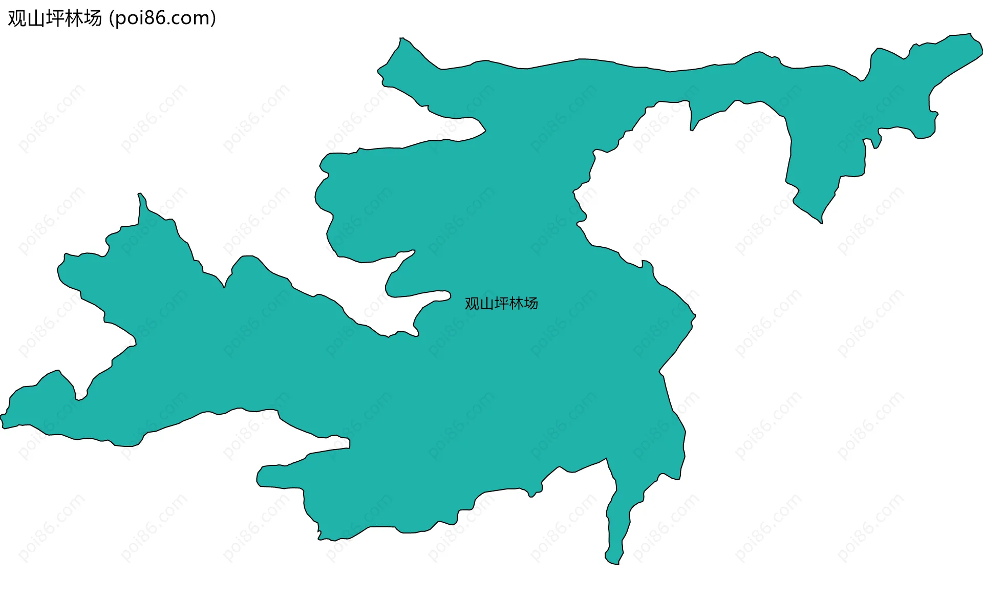 观山坪林场边界地图