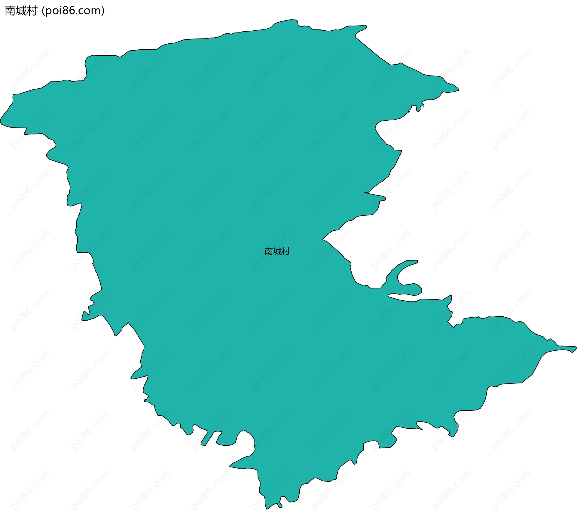 南城村边界地图