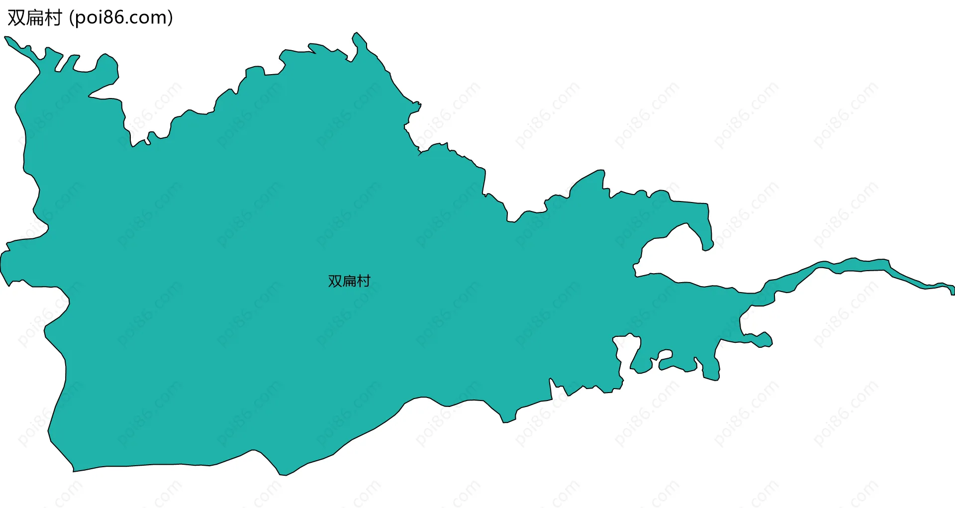 双扁村边界地图