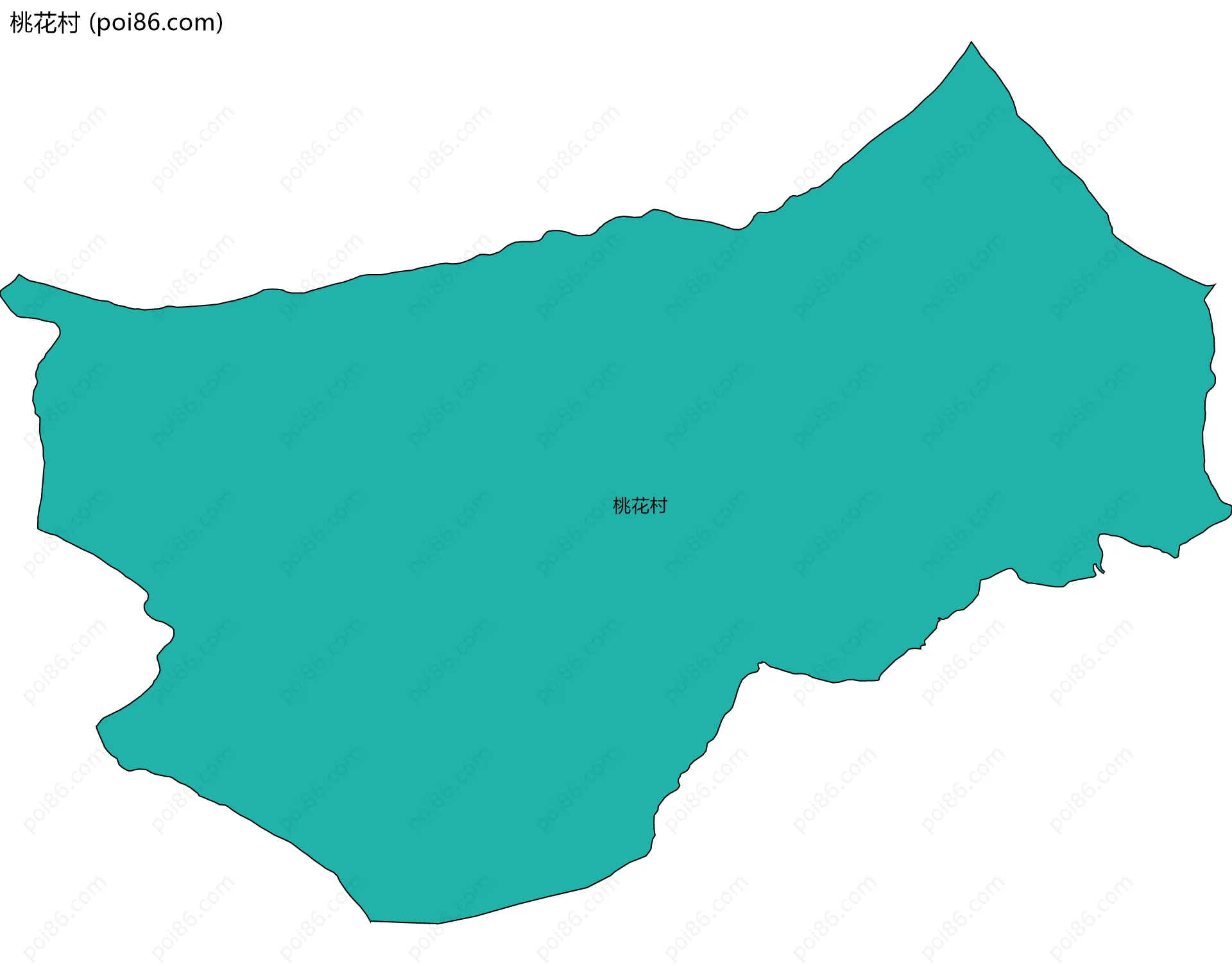 桃花村边界地图