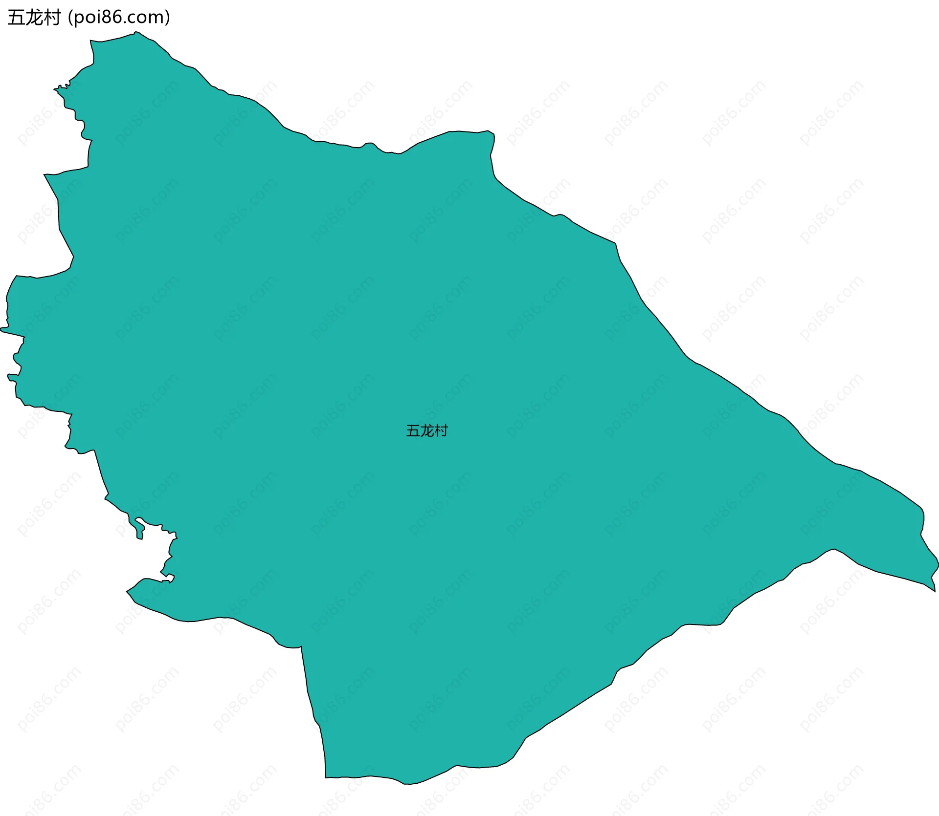 五龙村边界地图