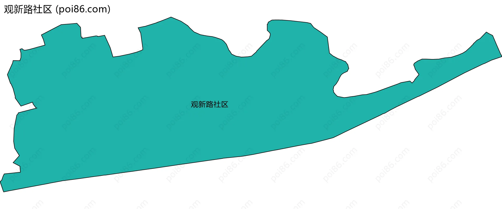 观新路社区边界地图