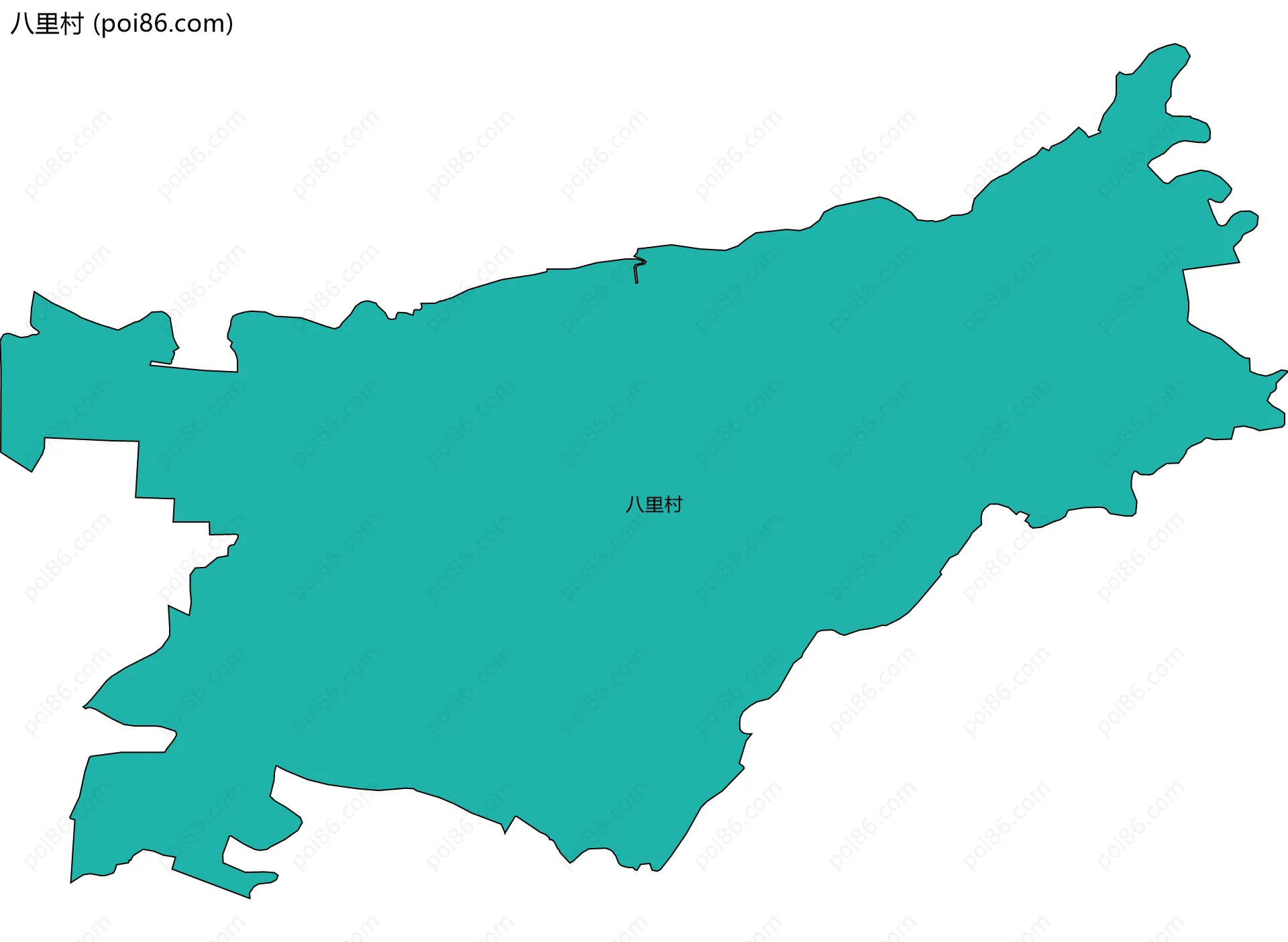 八里村边界地图