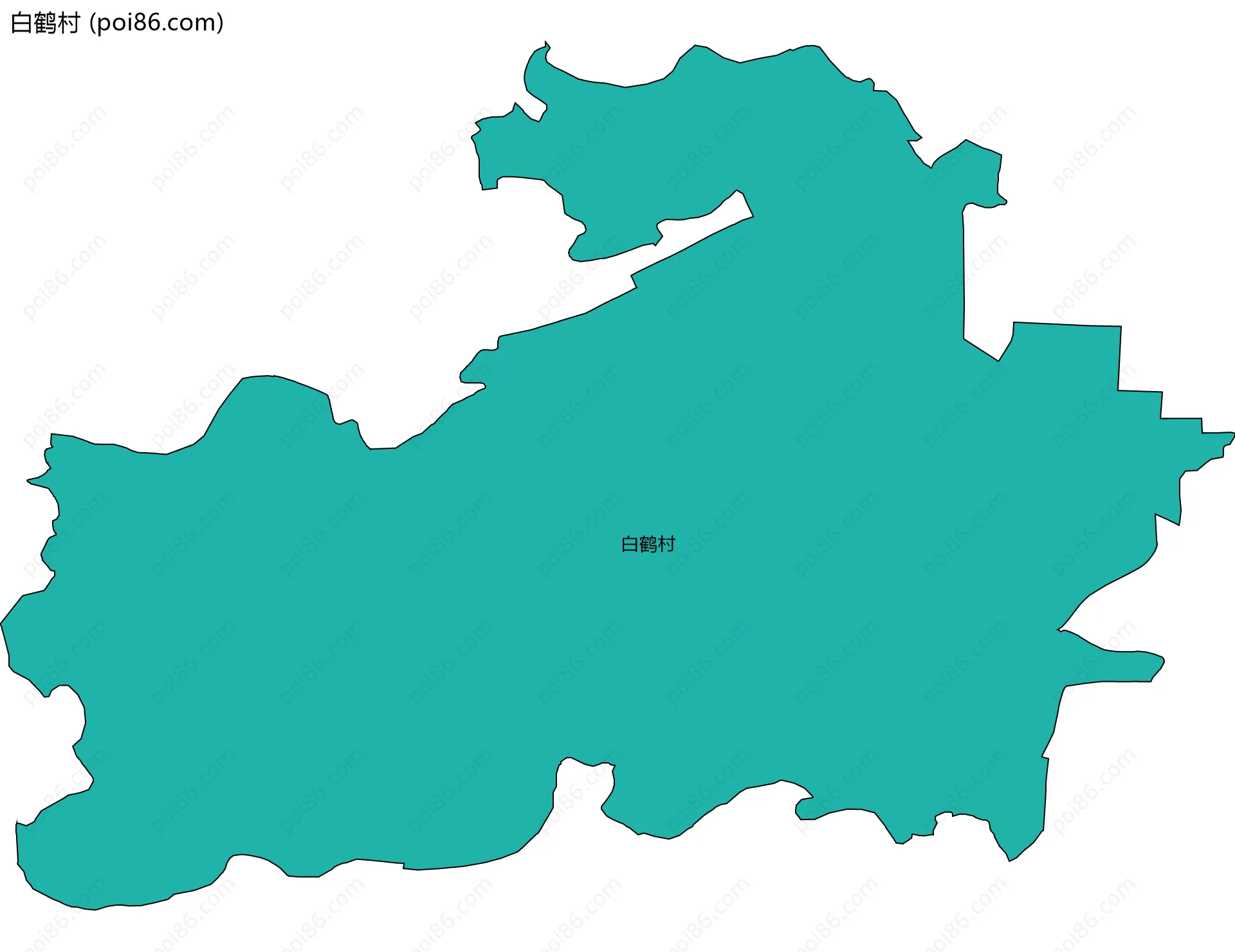 白鹤村边界地图