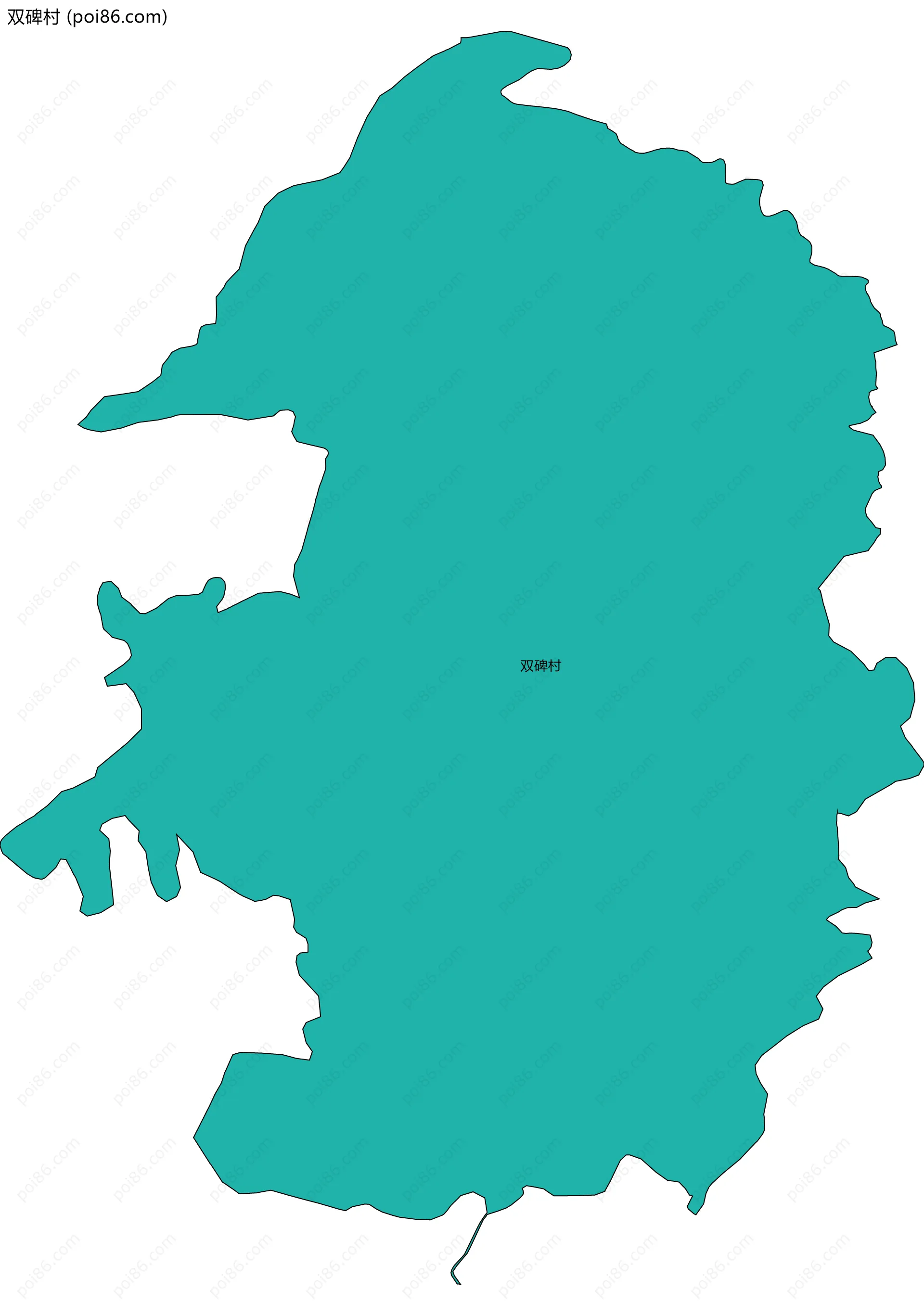 双碑村边界地图
