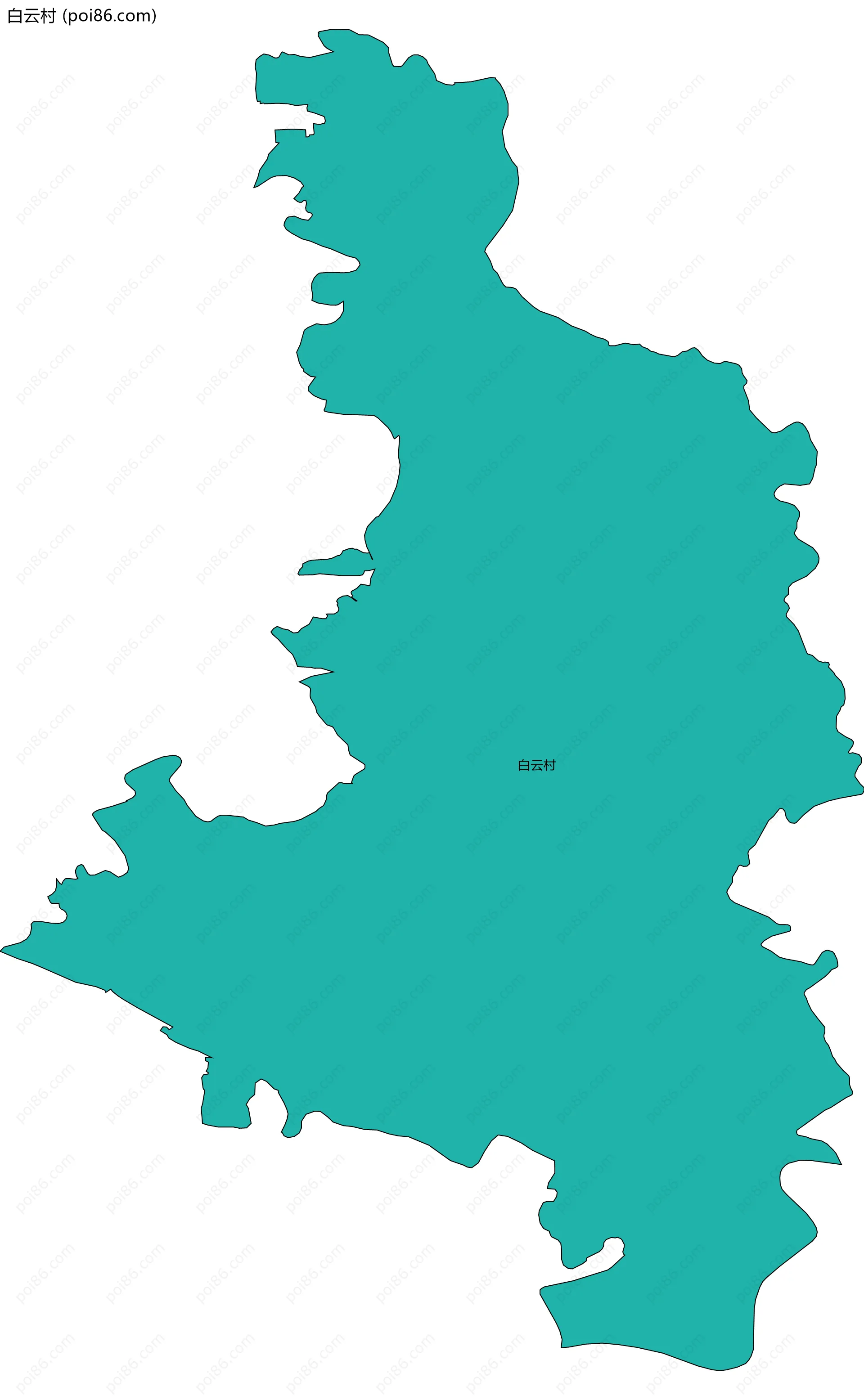 白云村边界地图