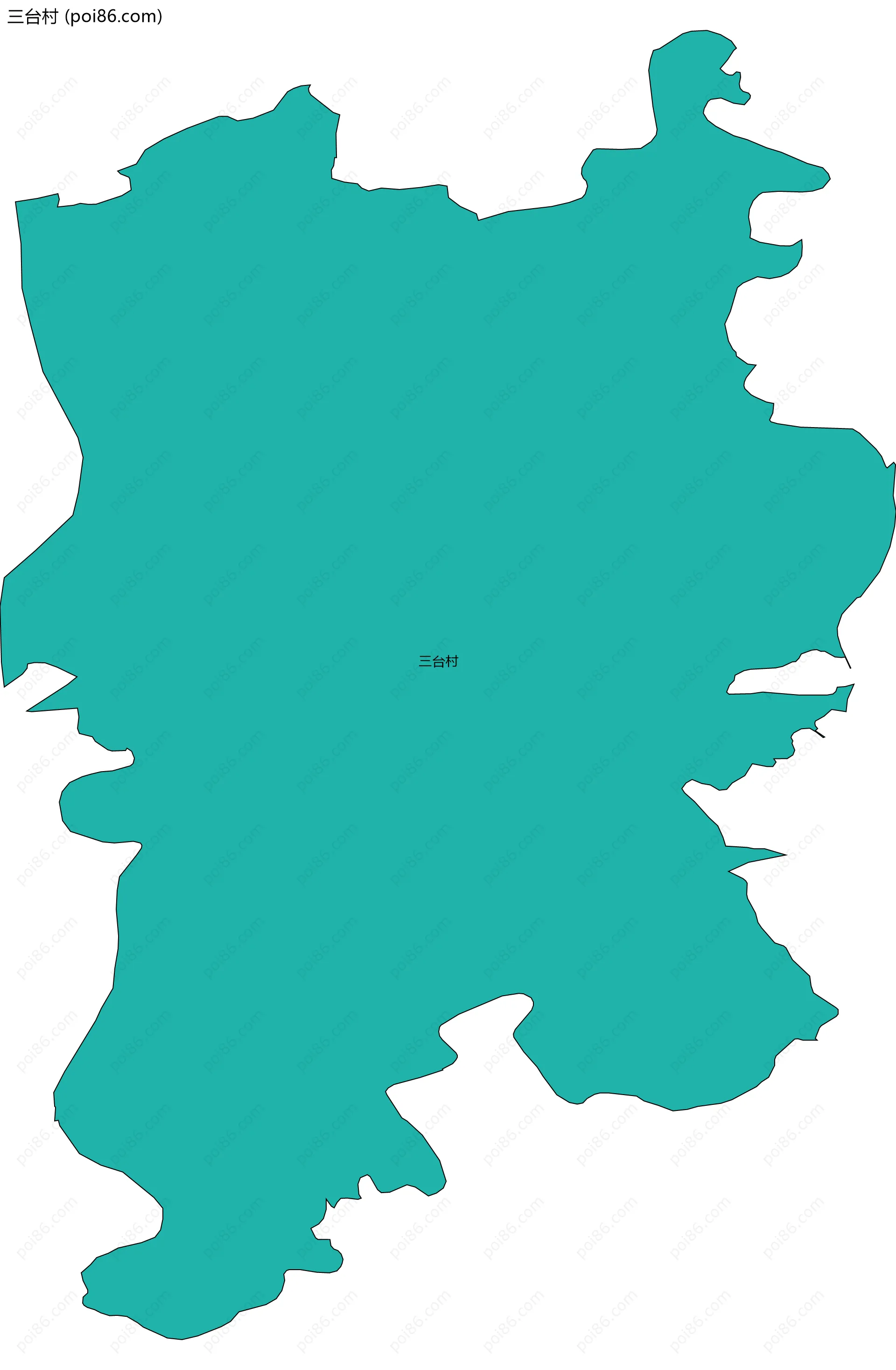 三台村边界地图