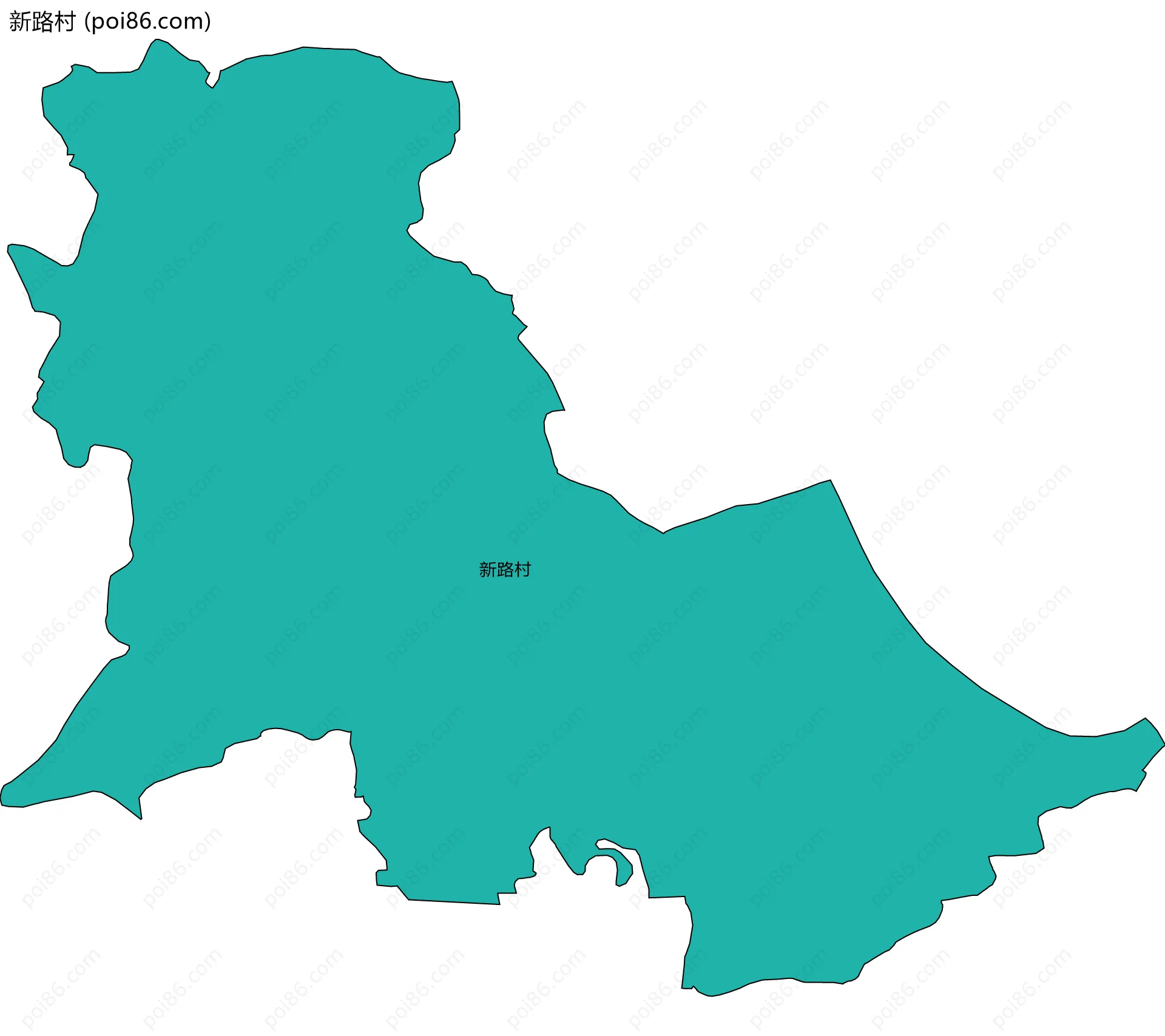 新路村边界地图