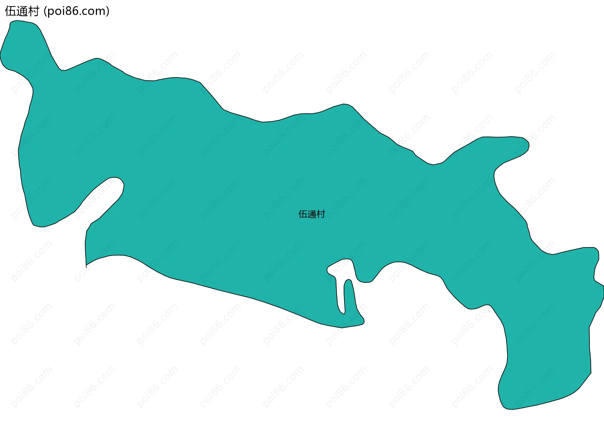伍通村边界地图