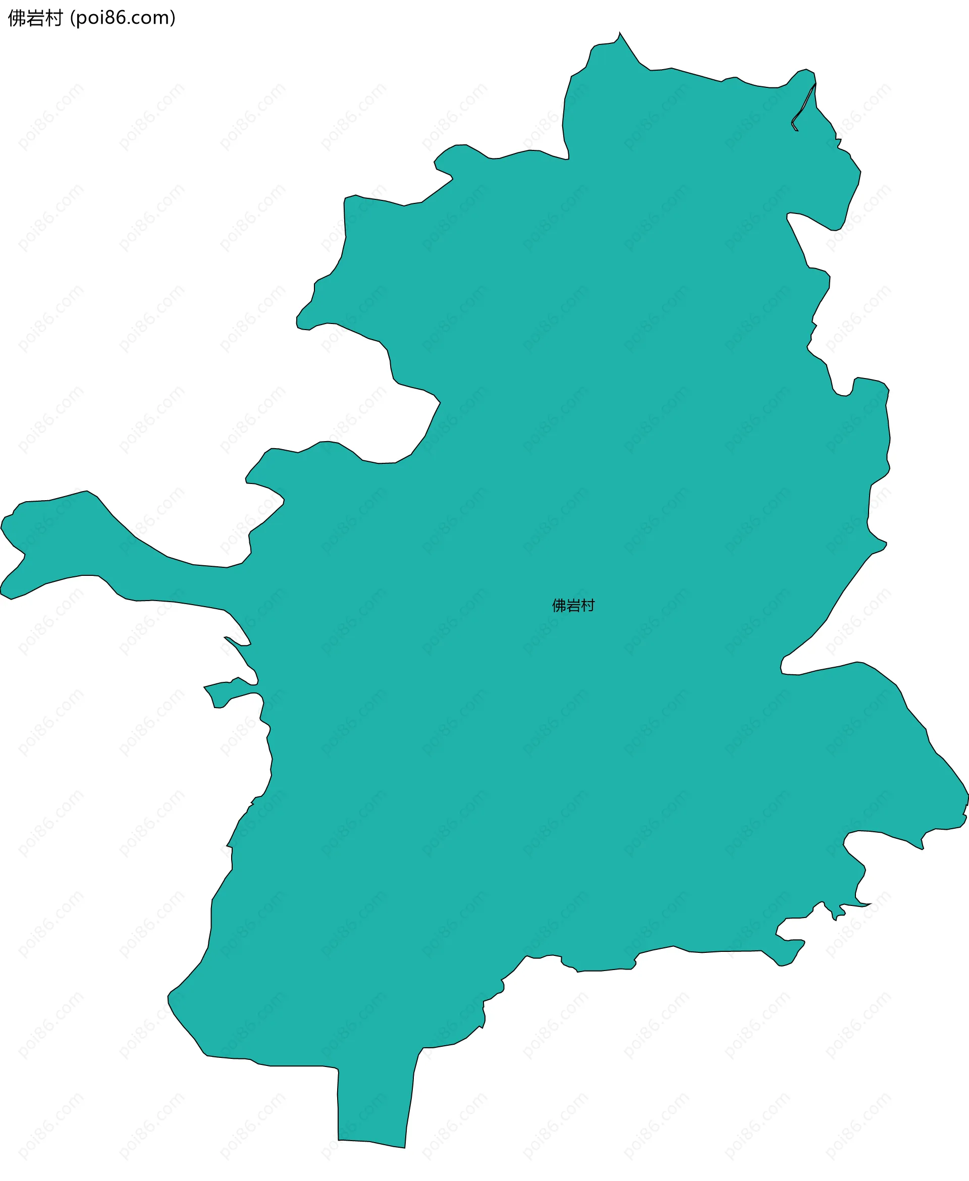 佛岩村边界地图