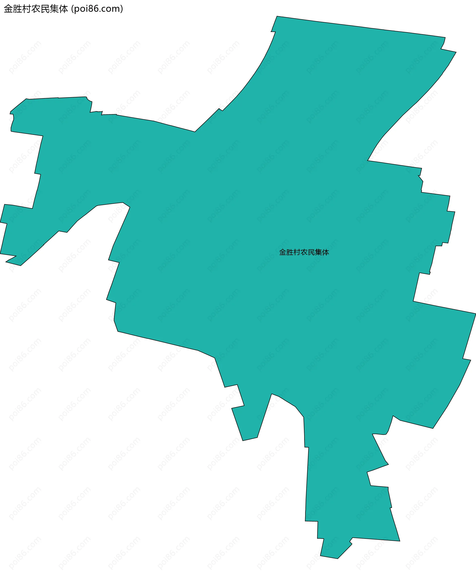 金胜村农民集体边界地图