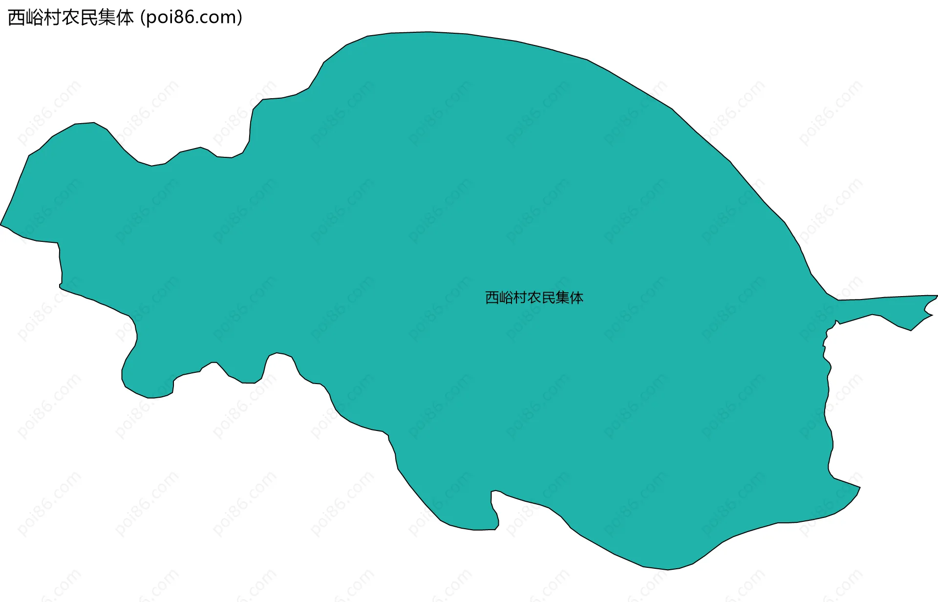 西峪村农民集体边界地图