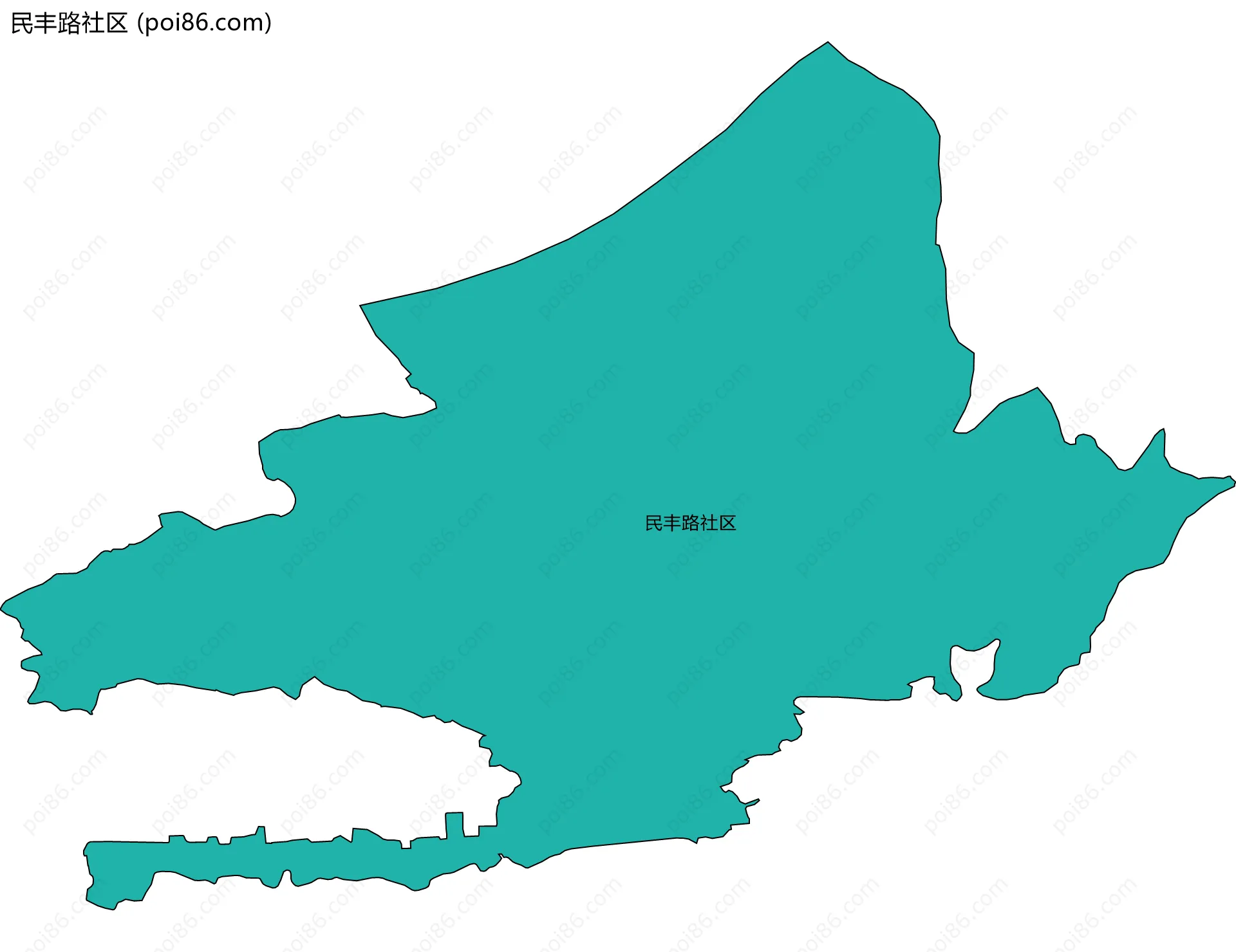 民丰路社区边界地图