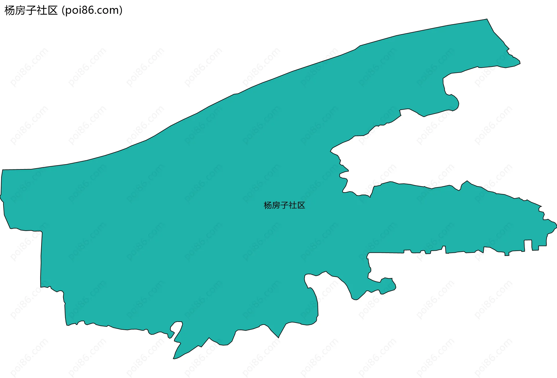 杨房子社区边界地图