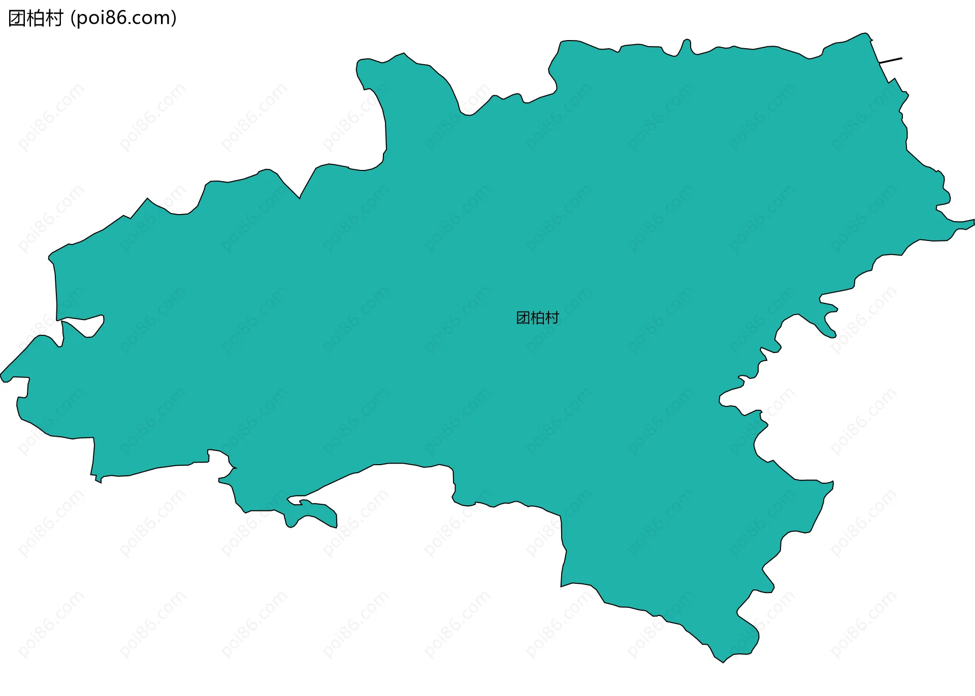团柏村边界地图