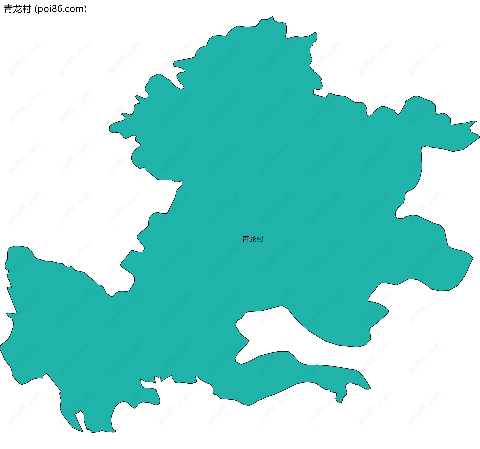 青龙村边界地图