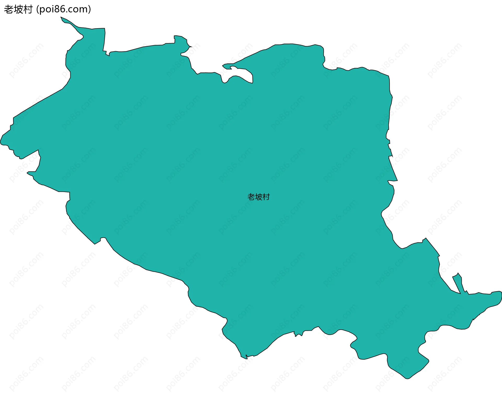 老坡村边界地图