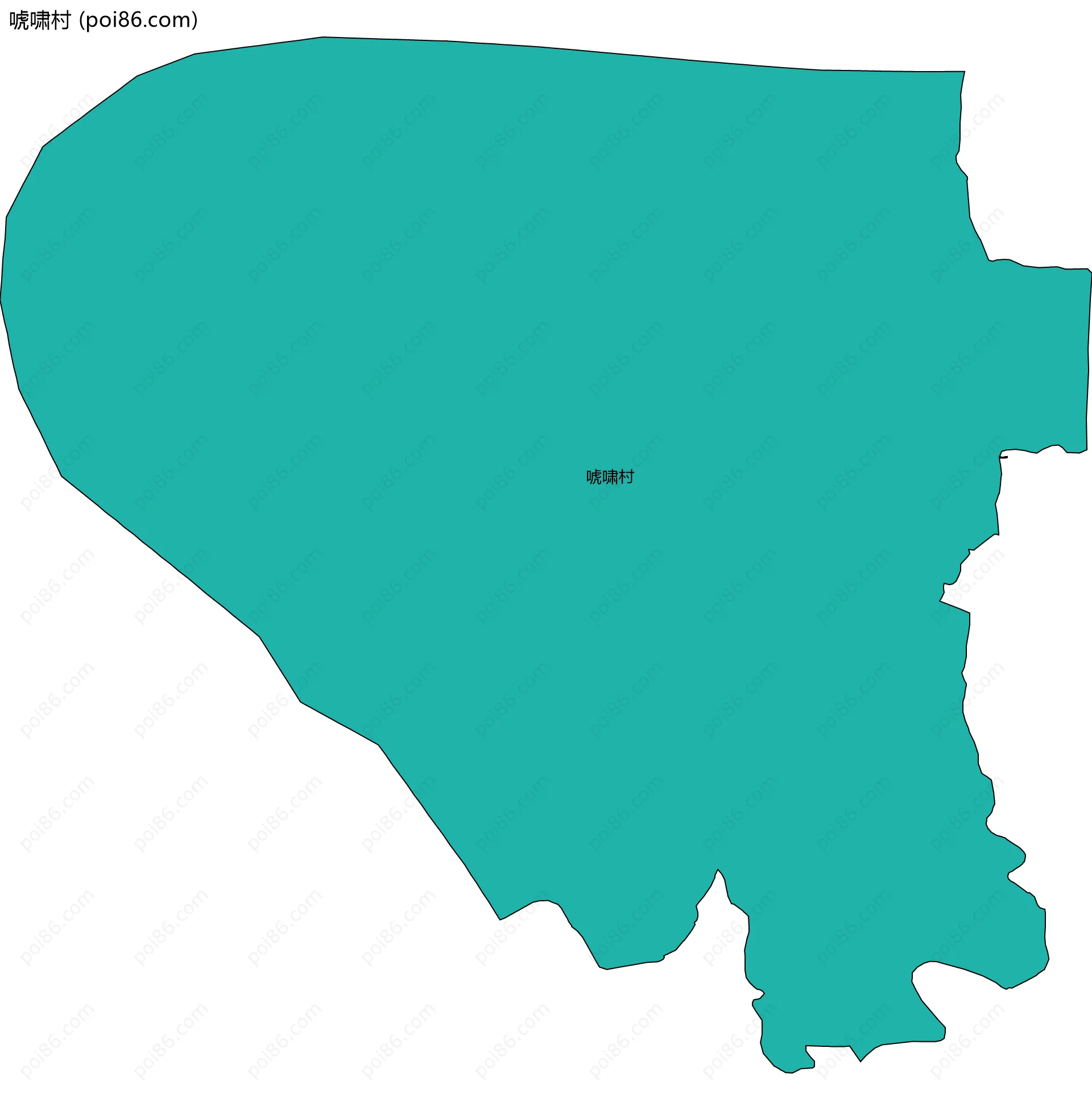 唬啸村边界地图