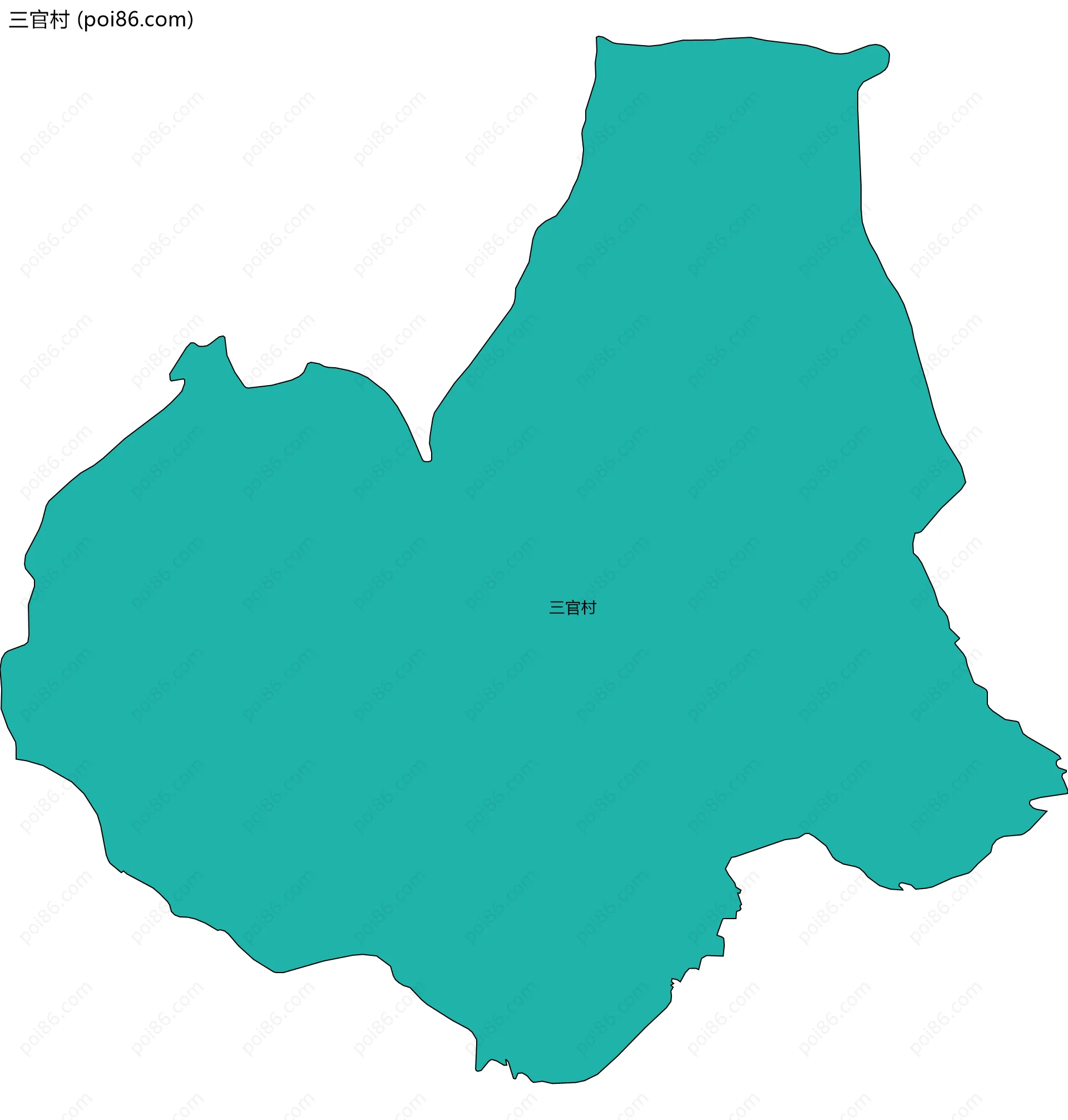三官村边界地图