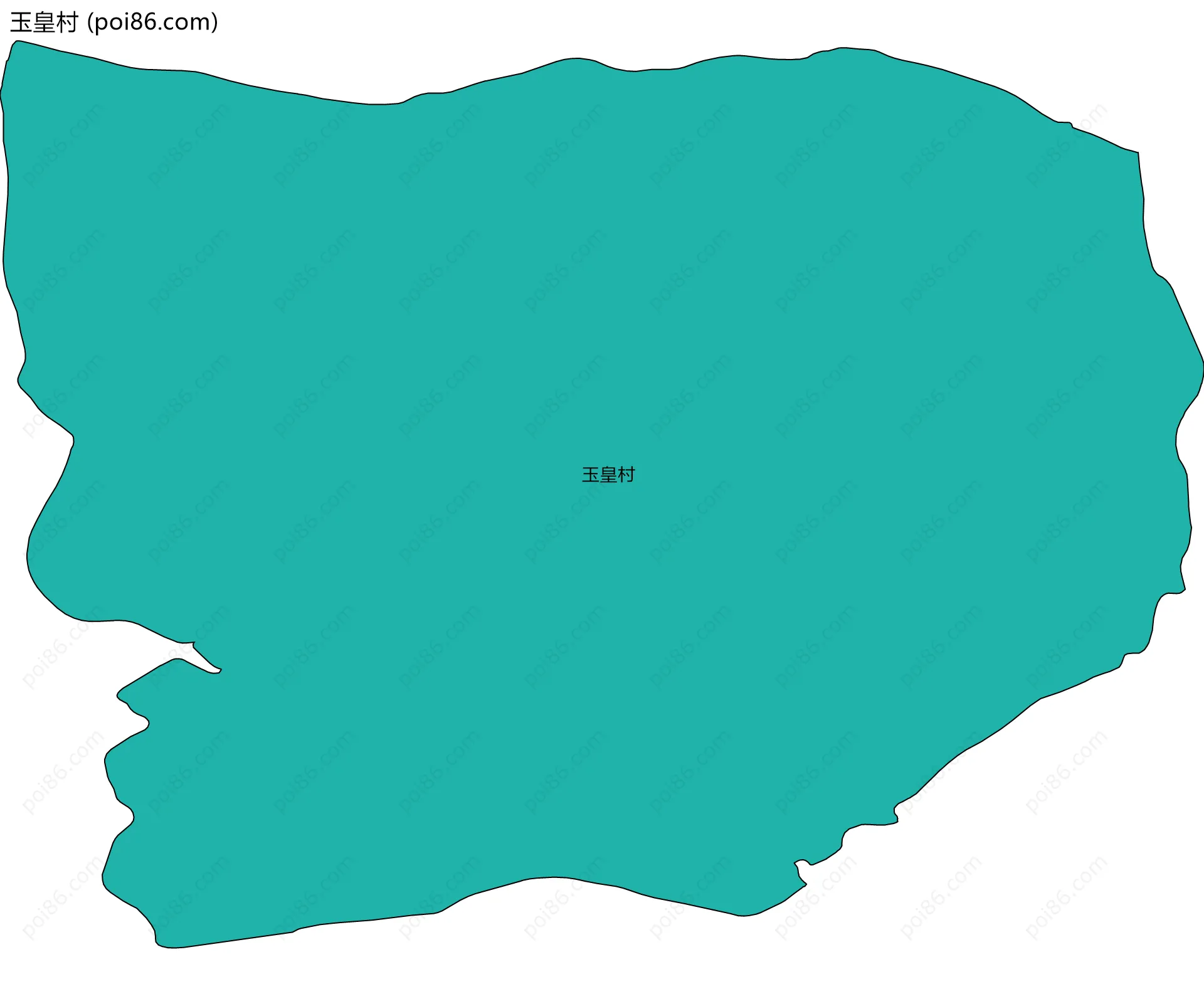 玉皇村边界地图
