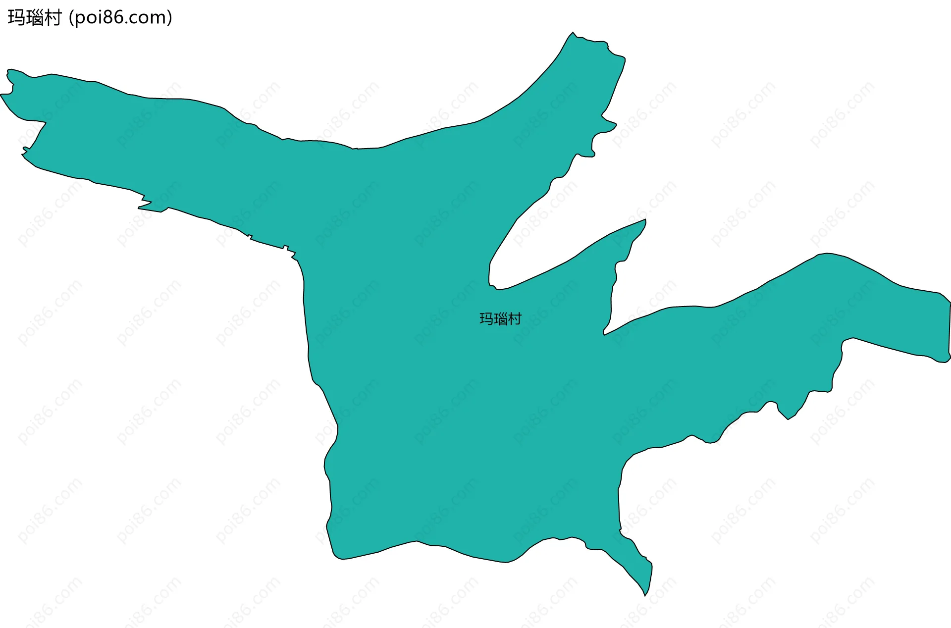玛瑙村边界地图