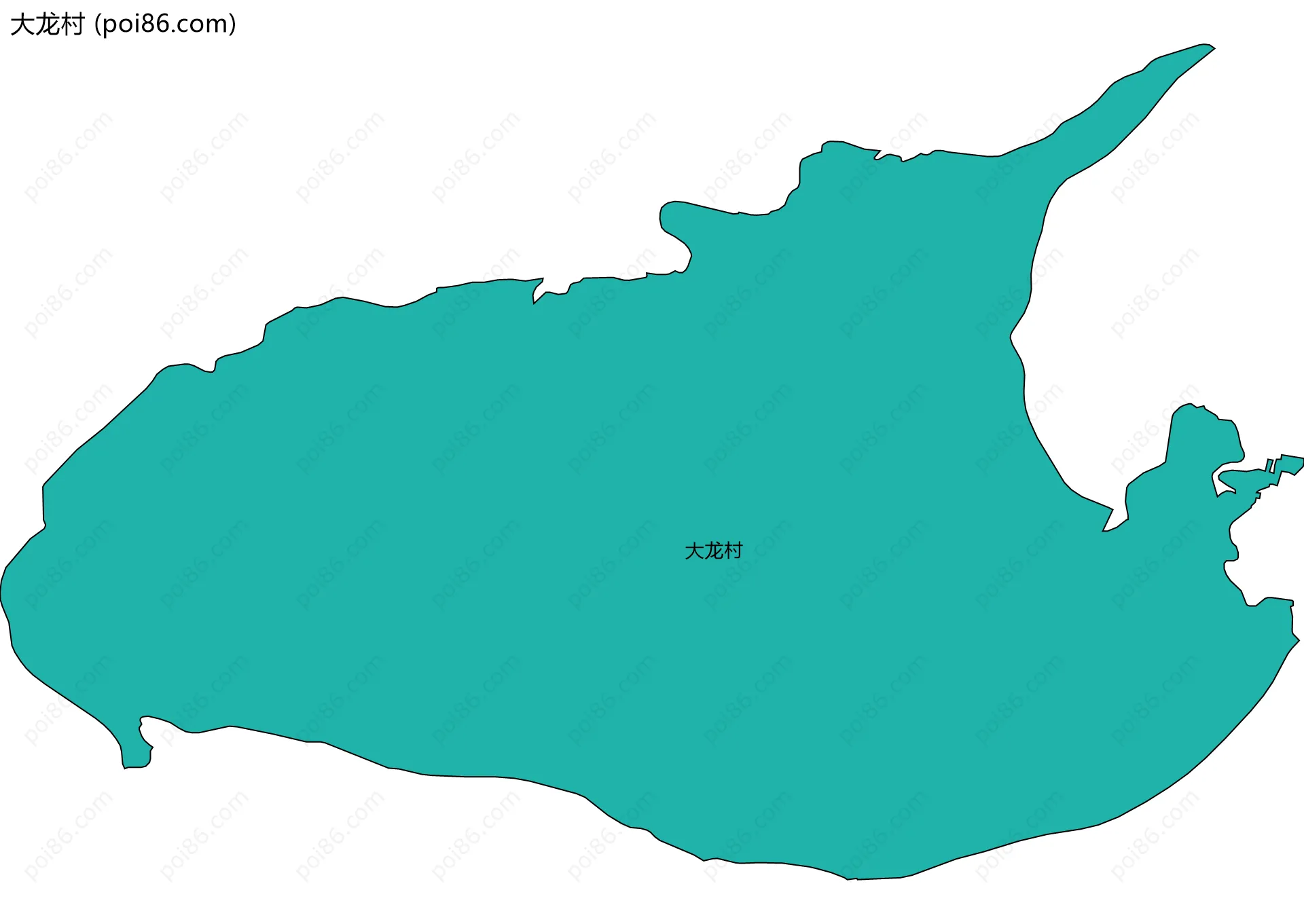 大龙村边界地图
