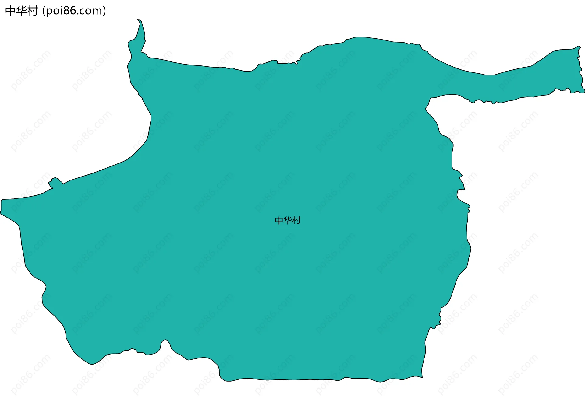 中华村边界地图