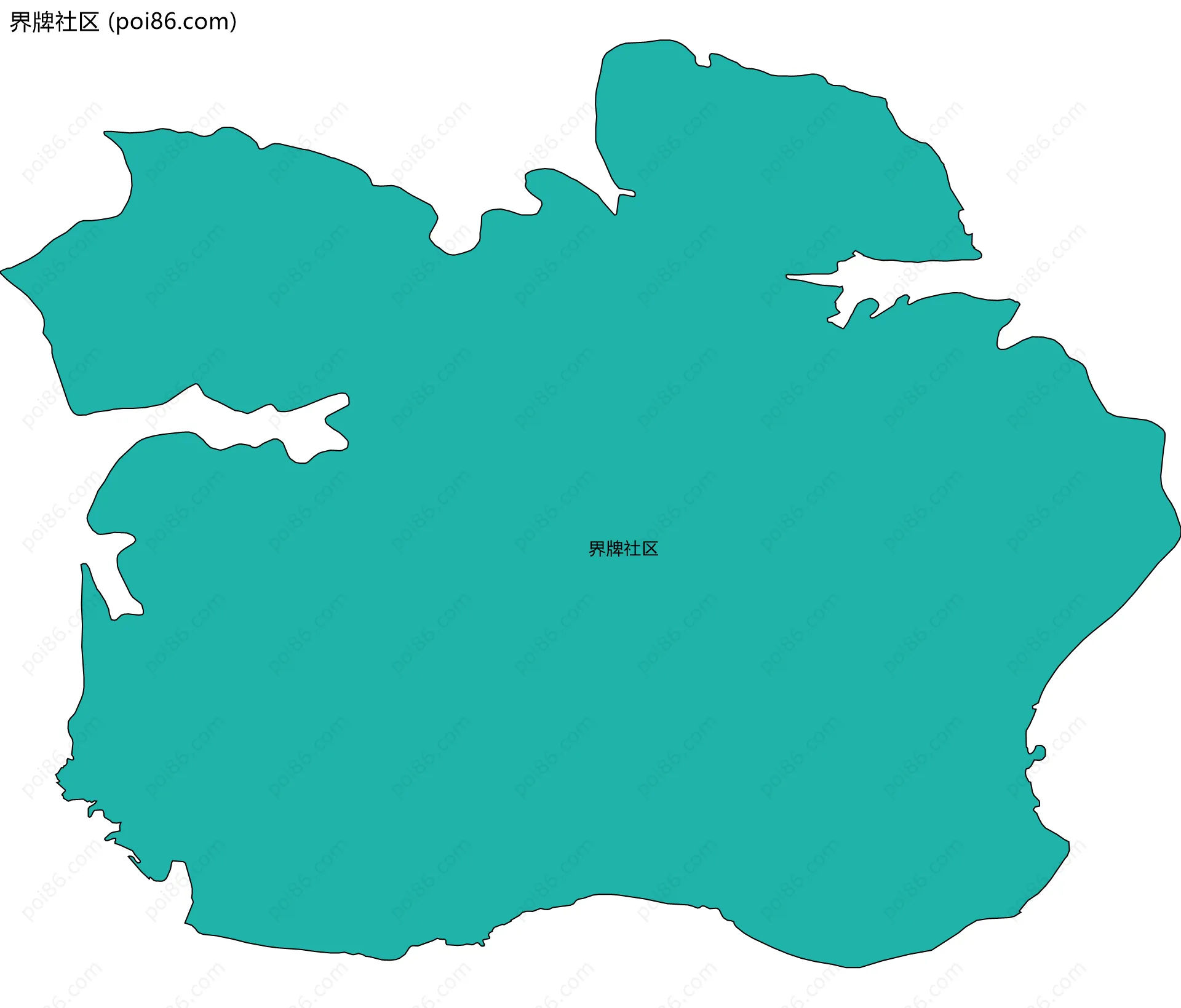 界牌社区边界地图