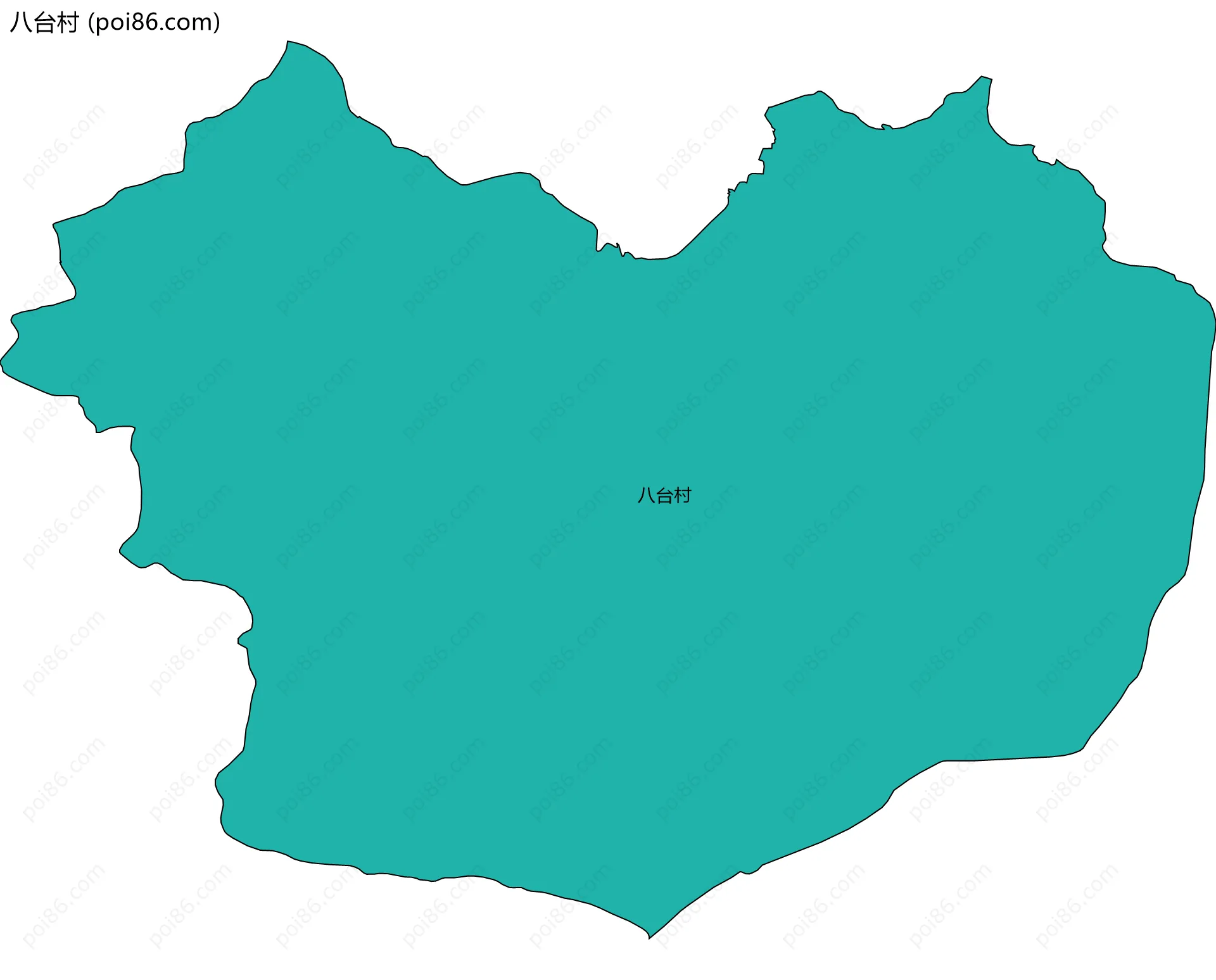 八台村边界地图
