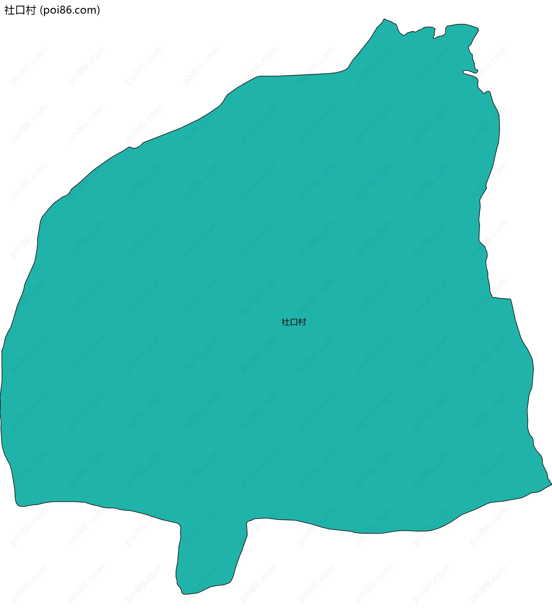 社口村边界地图