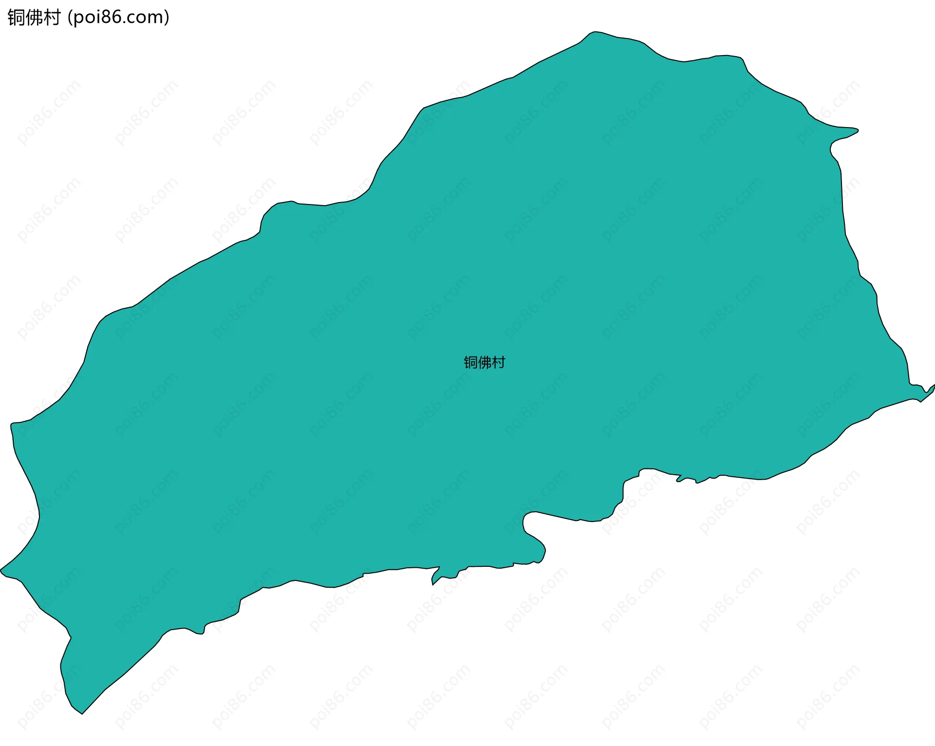 铜佛村边界地图