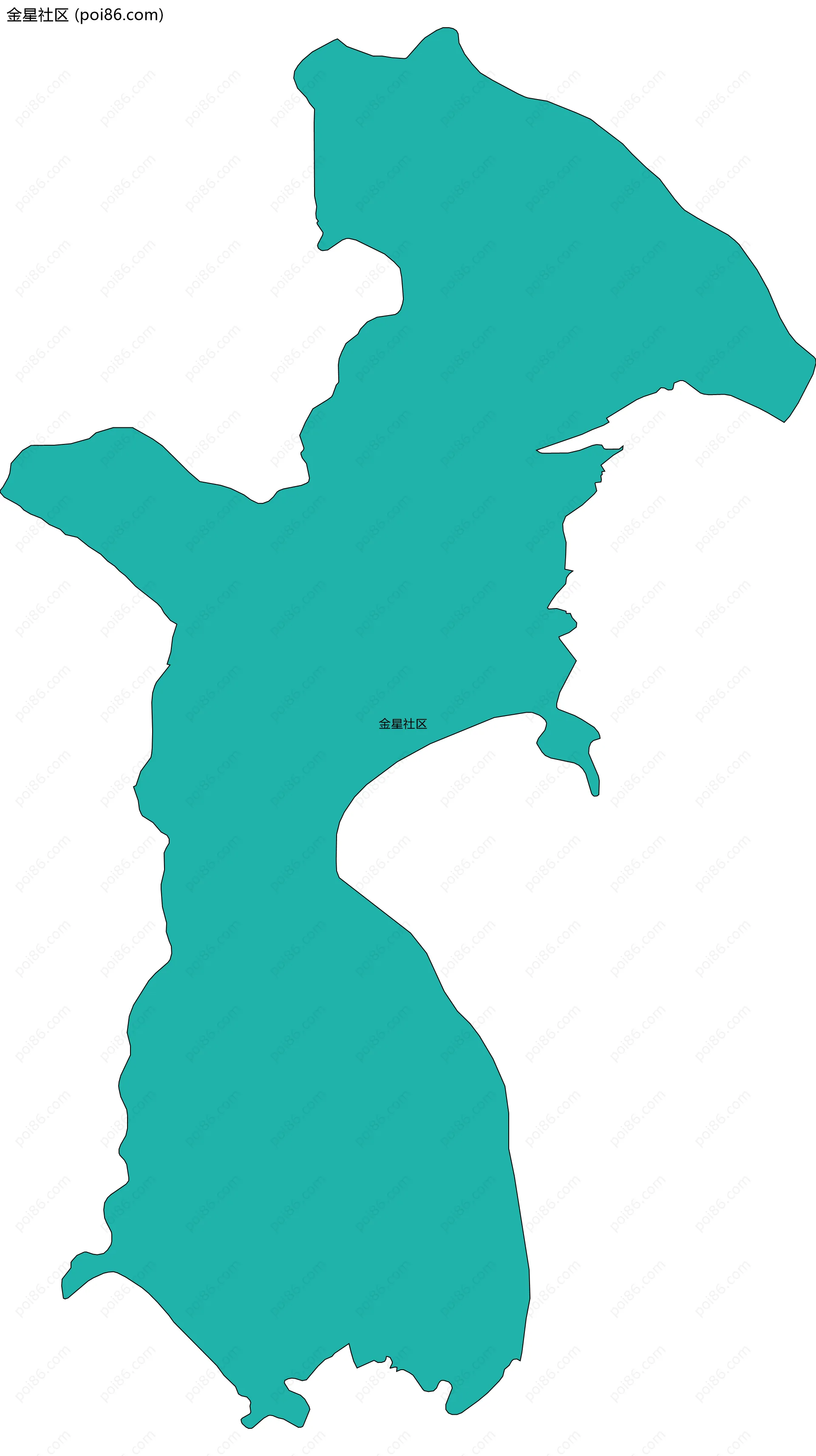 金星社区边界地图