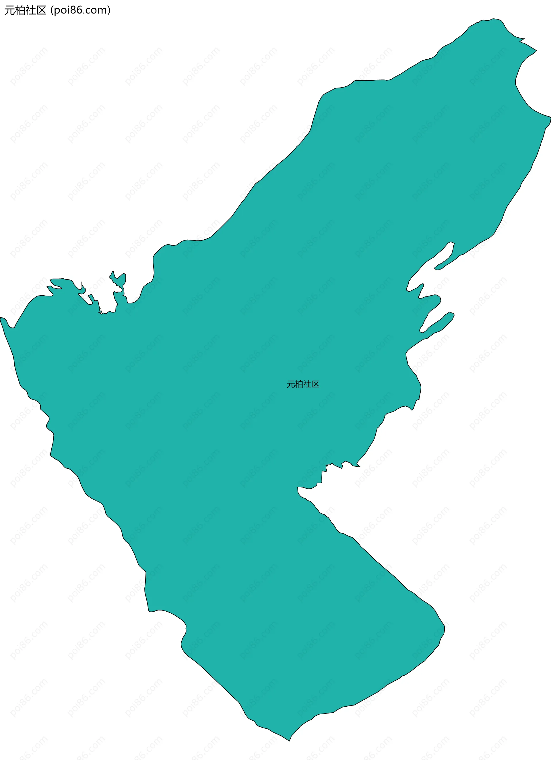 元柏社区边界地图