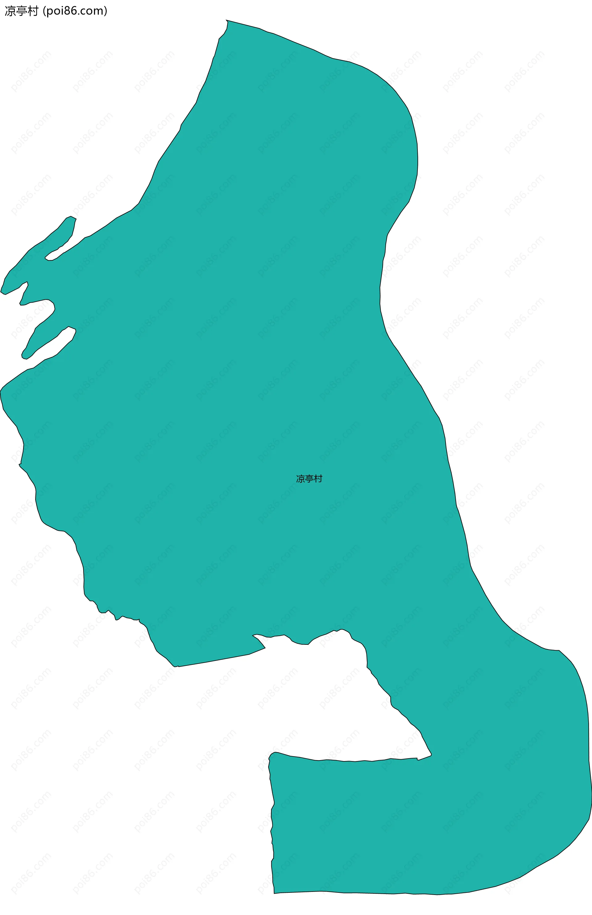 凉亭村边界地图