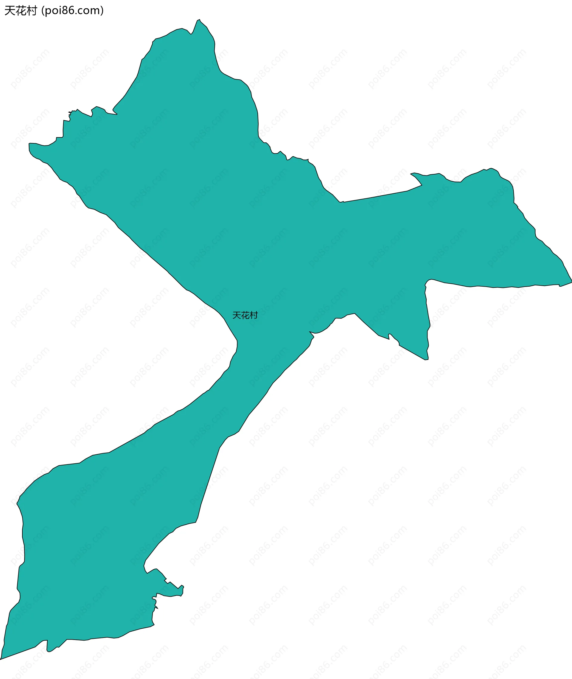 天花村边界地图