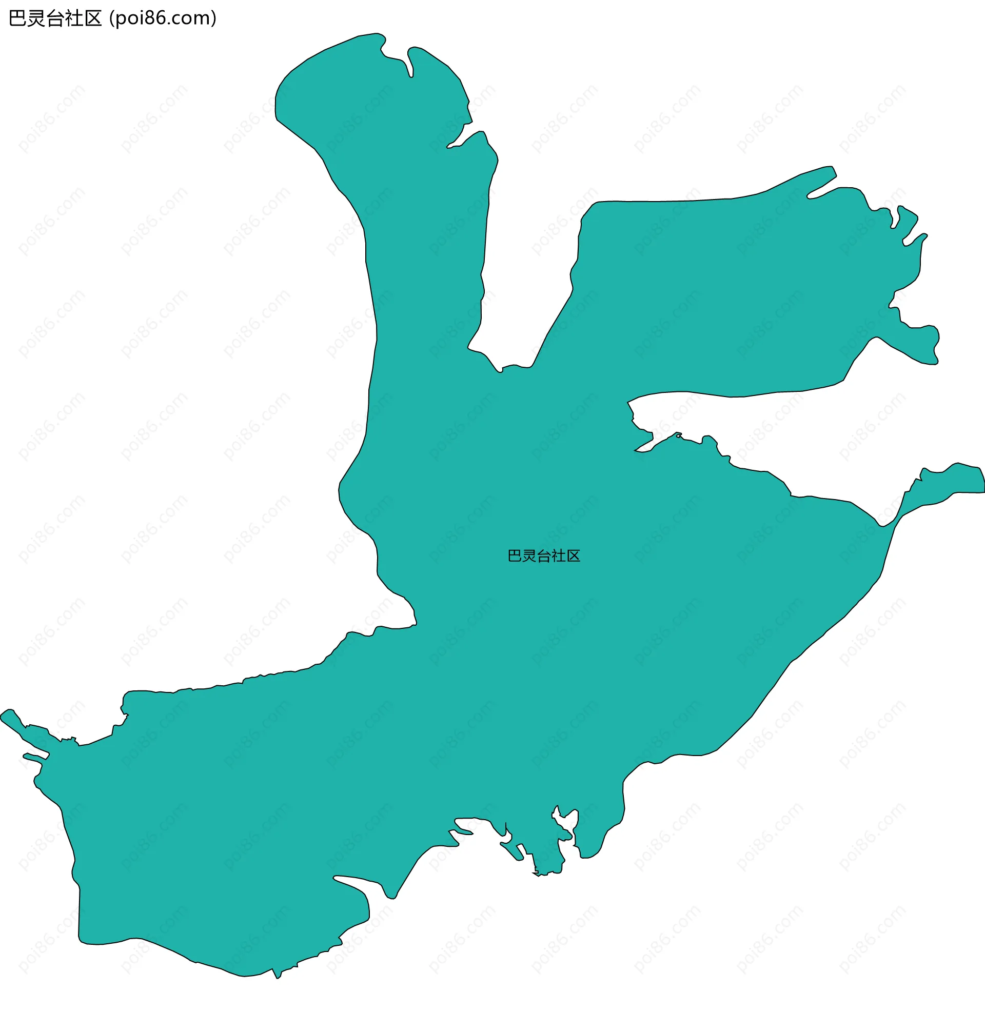 巴灵台社区边界地图